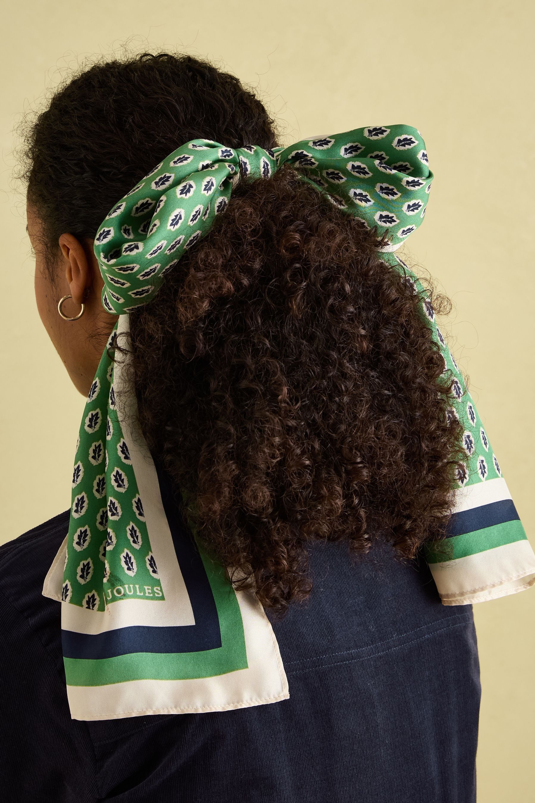 Buy Joules Windsor Green Printed Long Silk Scarf from the Next UK