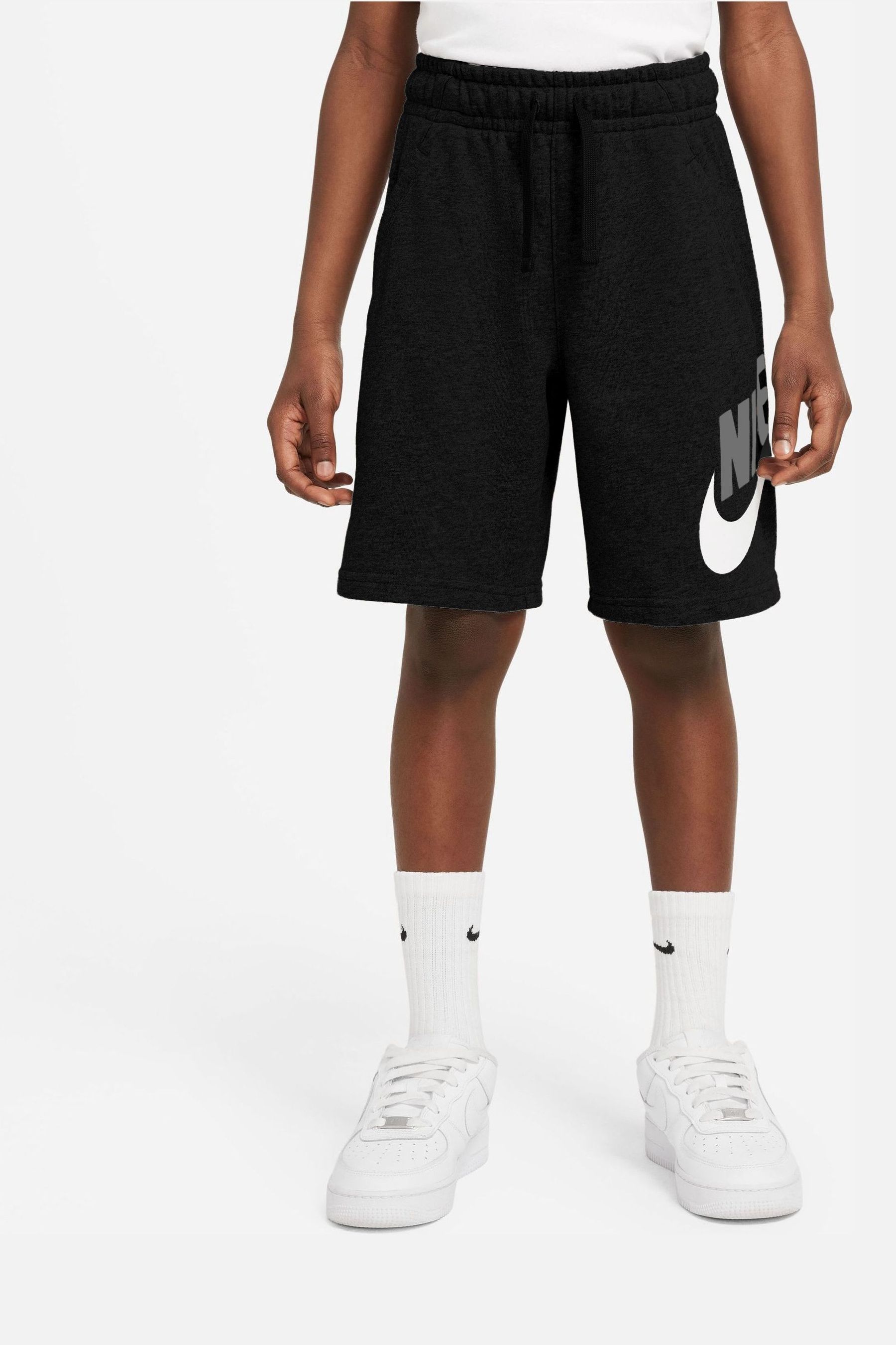 Buy Nike Black Club Fleece Shorts from the Next UK online shop