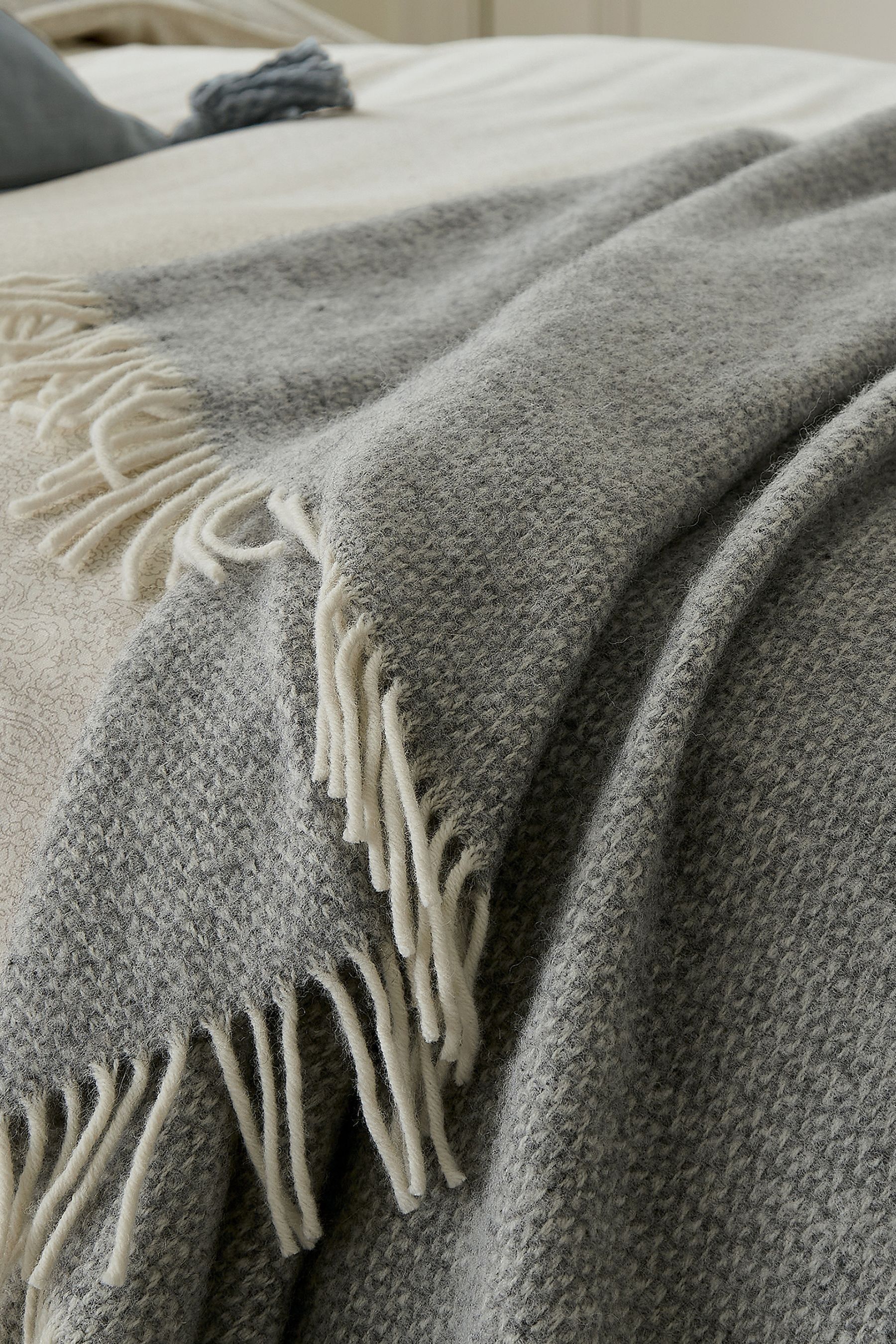 Buy Bedeck of Belfast Grey Kiri Wool Throw from the Next UK online shop