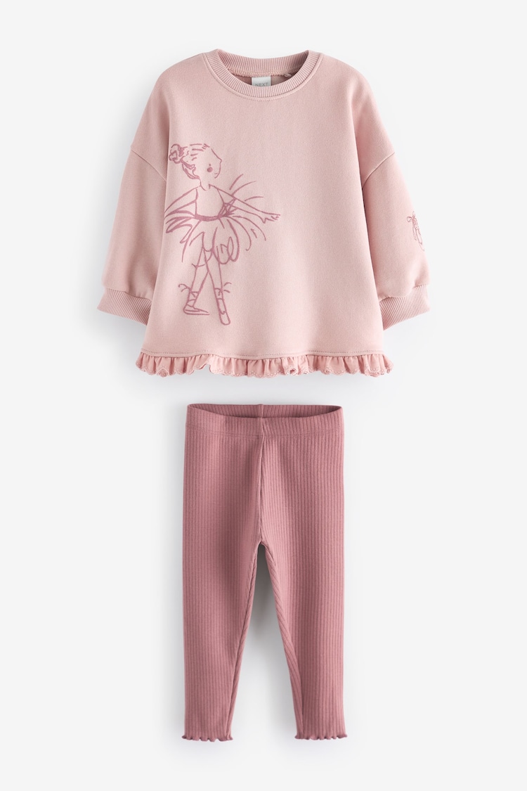Pink Fairy Frill Hem Sweater & Leggings Set (3mths-7yrs) - Image 1 of 1