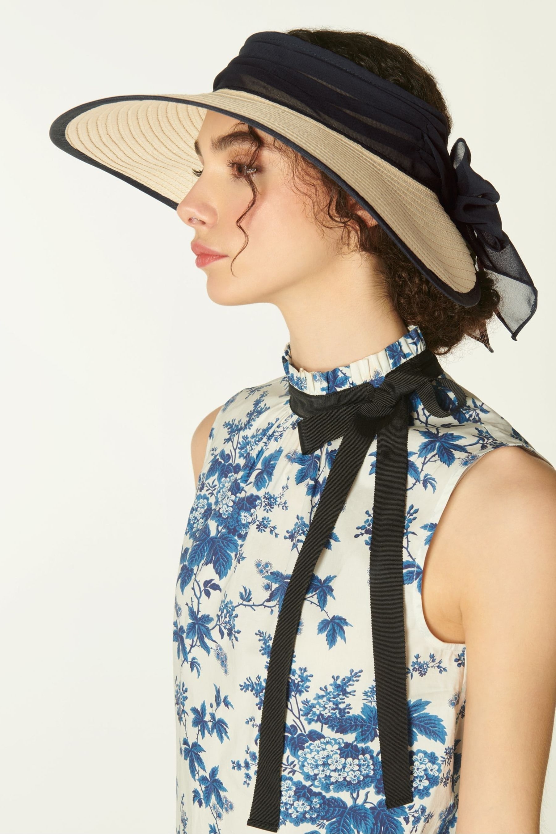 Buy LK Bennett Rosemary Large Straw Visor Hat from Next Kuwait