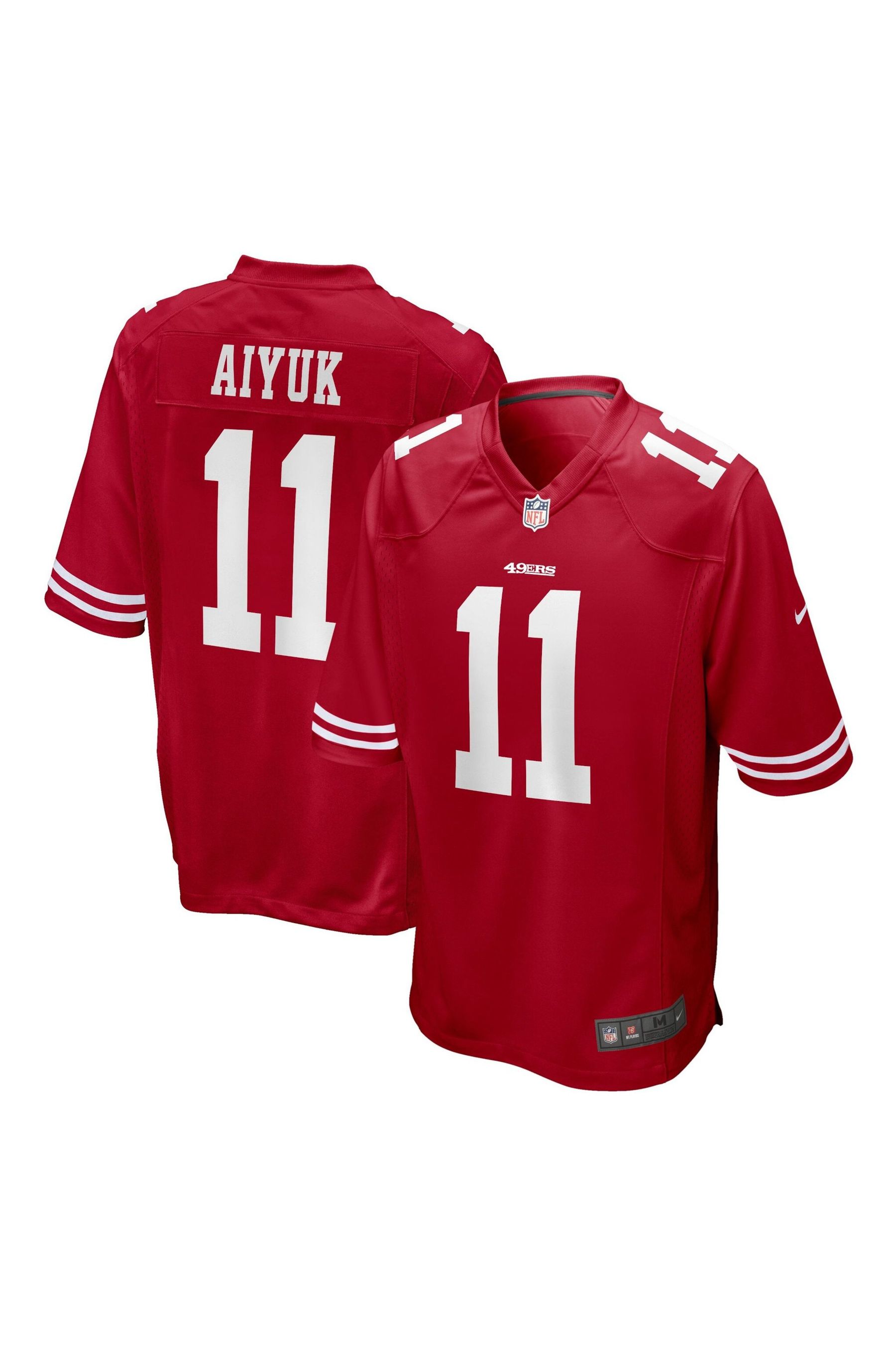 Buy Nike Red NFL San Francisco 49ers Home Game Jersey - Brandon Aiyuk ...