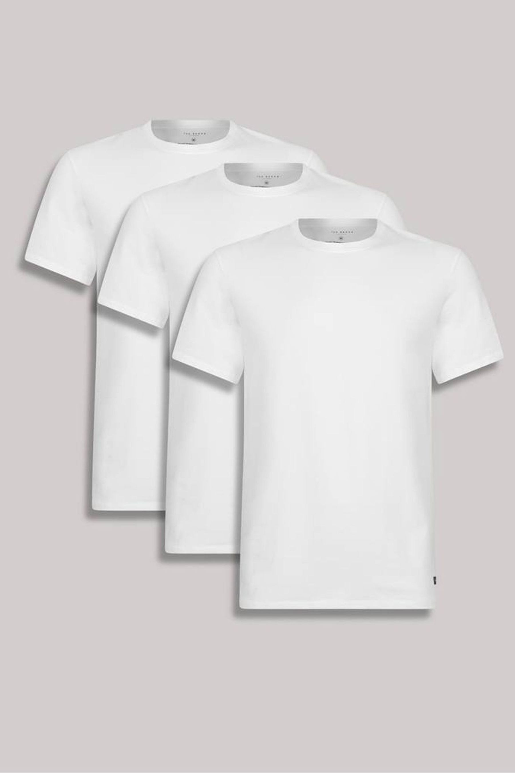 Buy Ted Baker White Crew Neck TShirts 3 Pack from the Next UK online shop