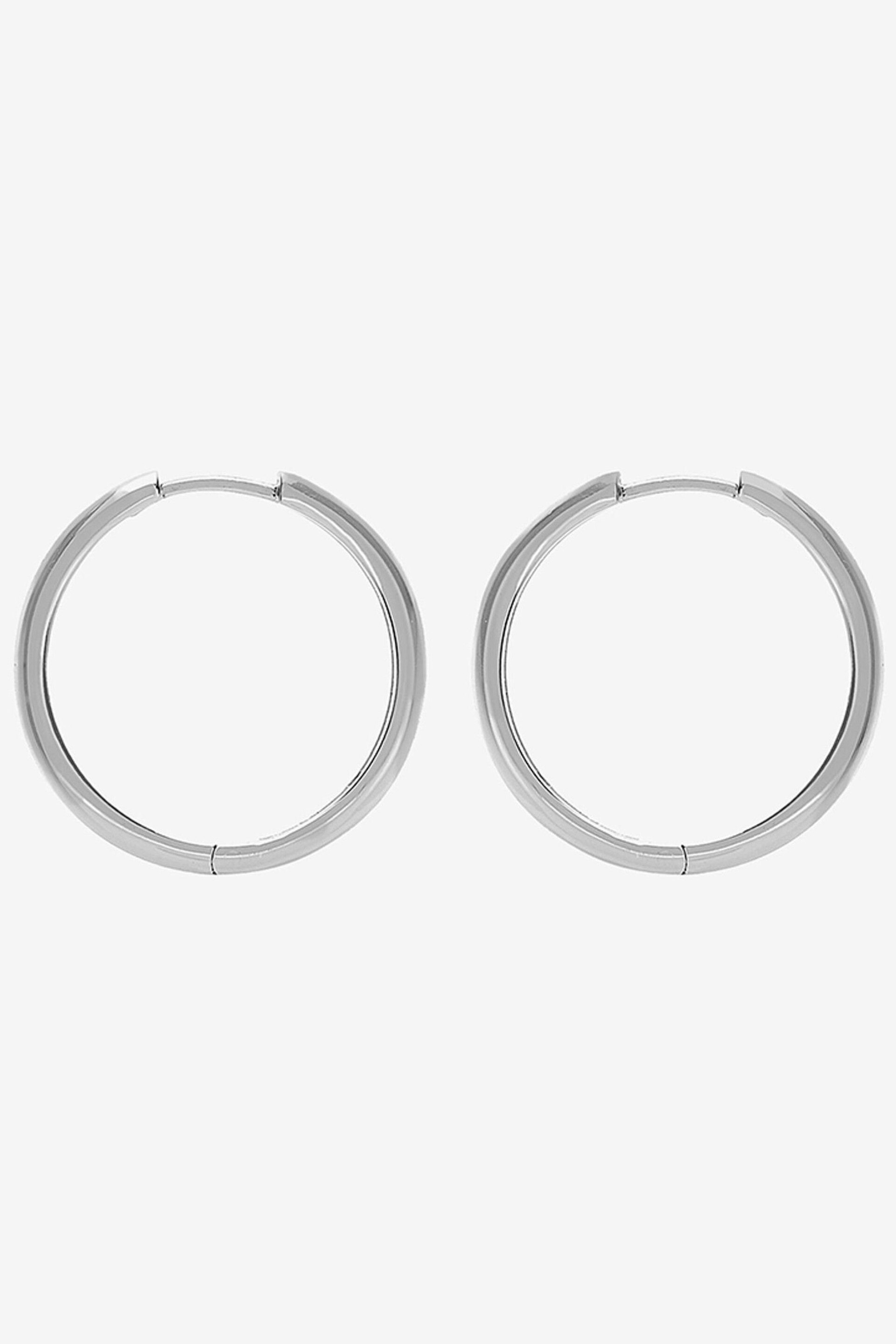 Mint Velvet Silver Plated Hoop Earrings - Image 1 of 1