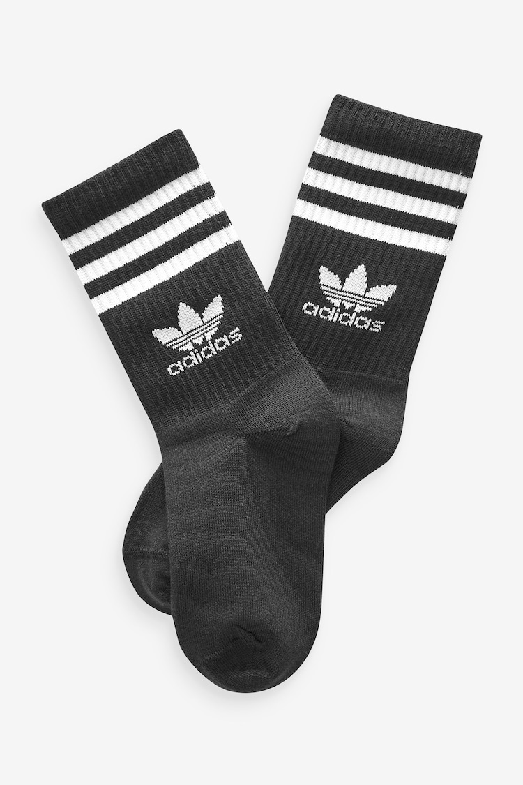 أسود - حزمة جوارب بطول يصل إلى منتصف الساق من adidas من 6 قطع - صورة 1 من 1