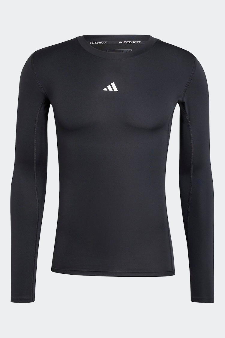 adidas Black TECHFIT Compression Training Long Sleeve Top - Image 1 of 1