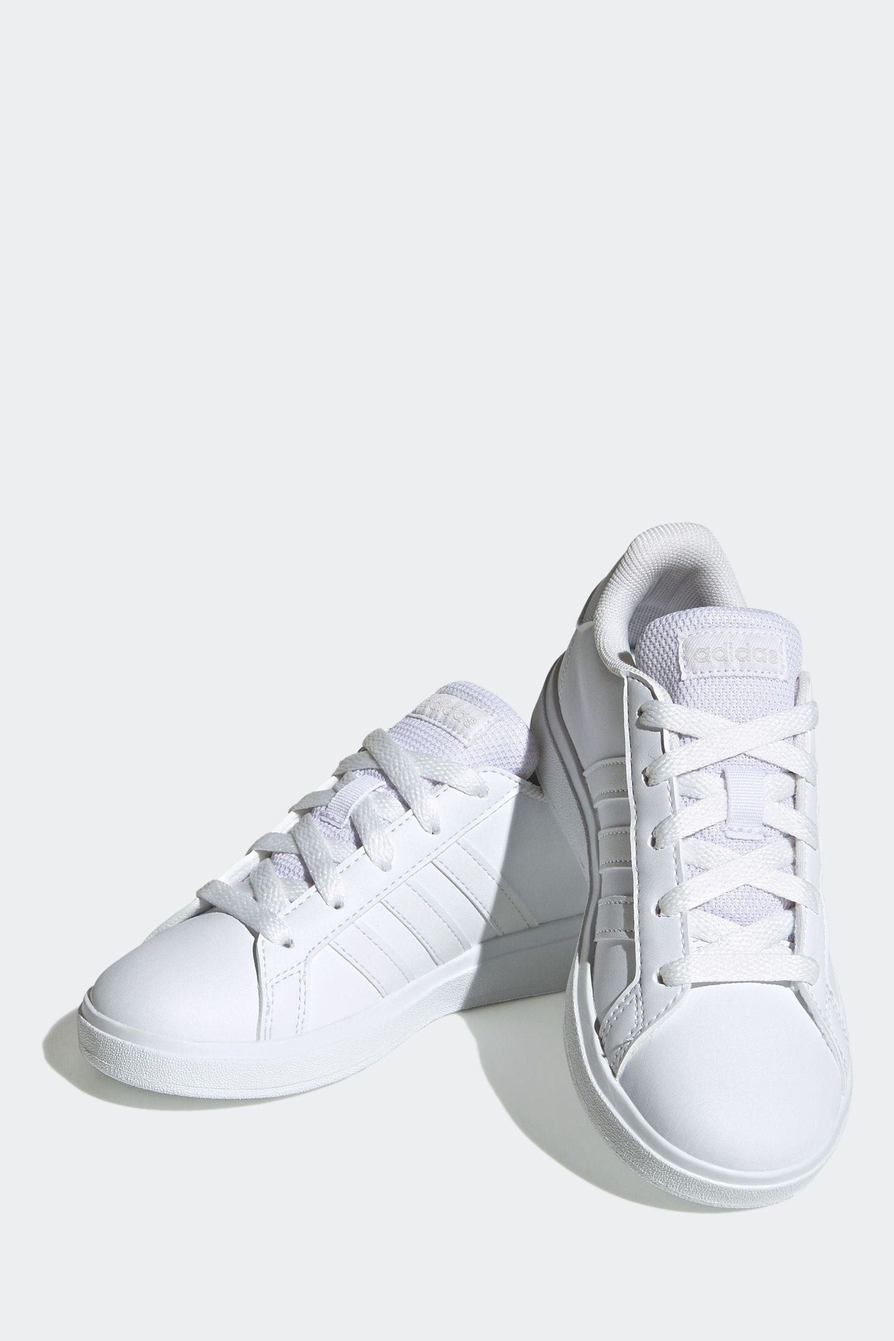 Buy adidas White Kids Sportswear Grand Court Lifestyle Tennis Lace-Up ...