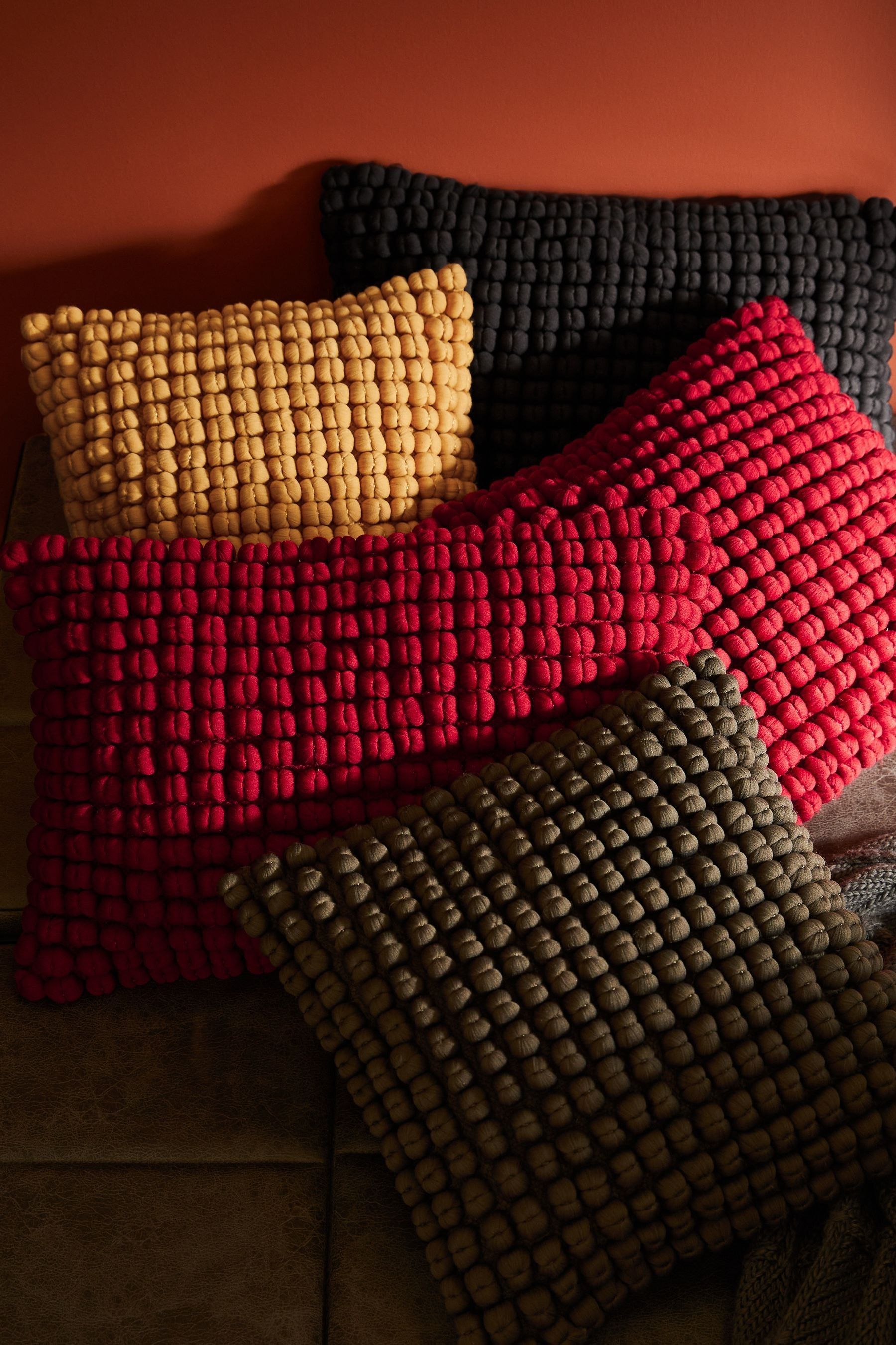 Buy Rust Brown 40 x 59cm Global Bobble Cushion from the Next UK online shop