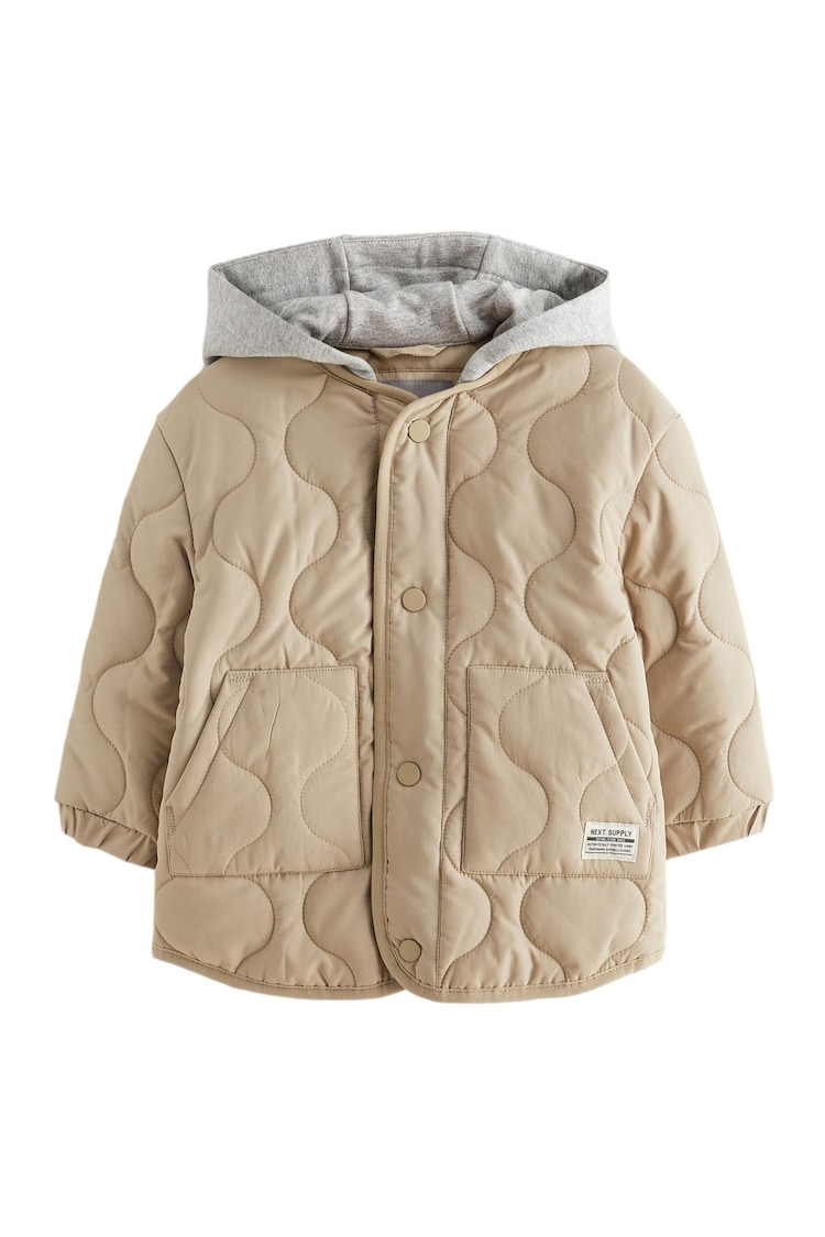 Neutral Quilted Jacket (3mths-7yrs) - Image 1 of 1