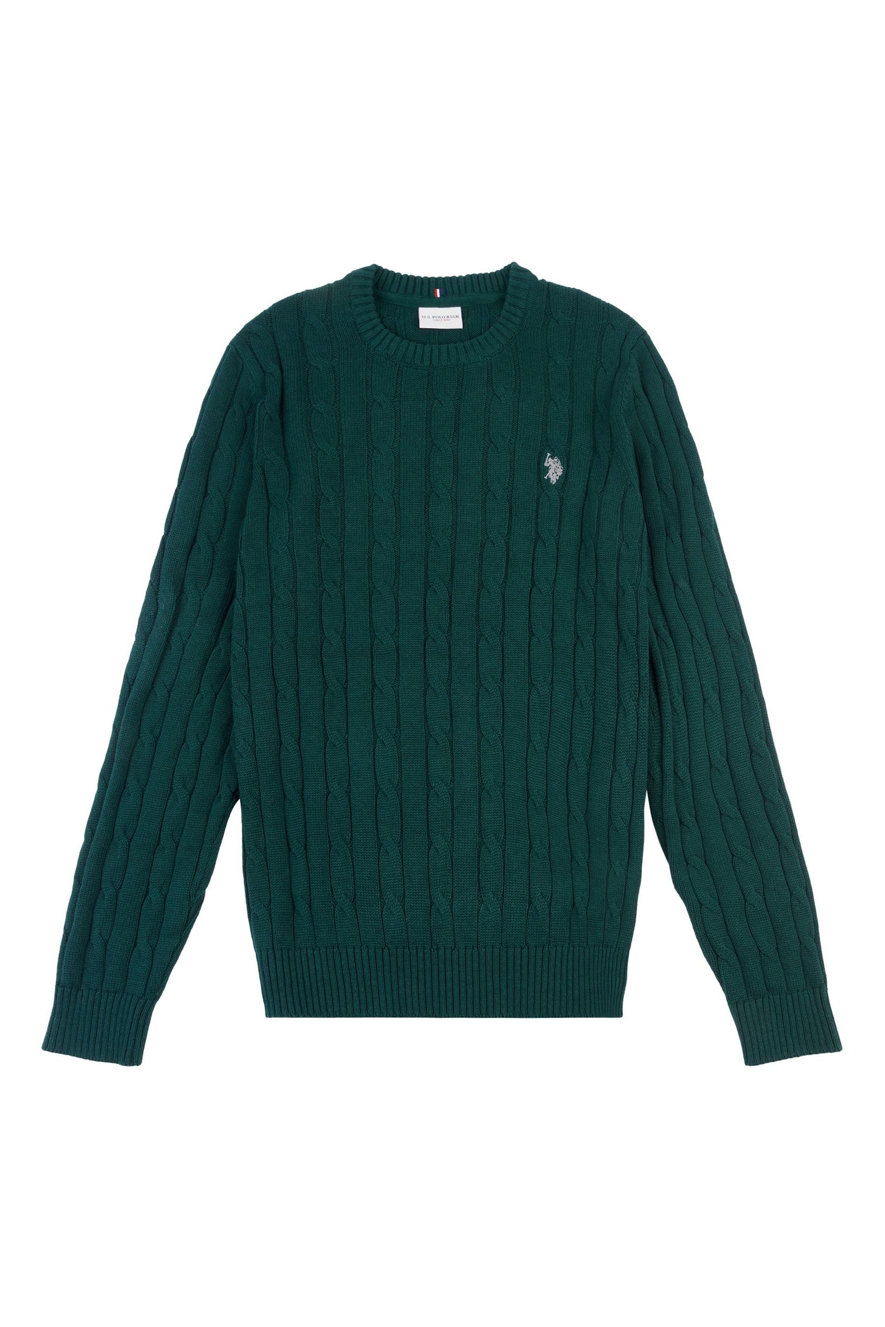 Buy U.S. Polo Assn. Mens Cable Knit Crew Neck Jumper from the Next UK ...