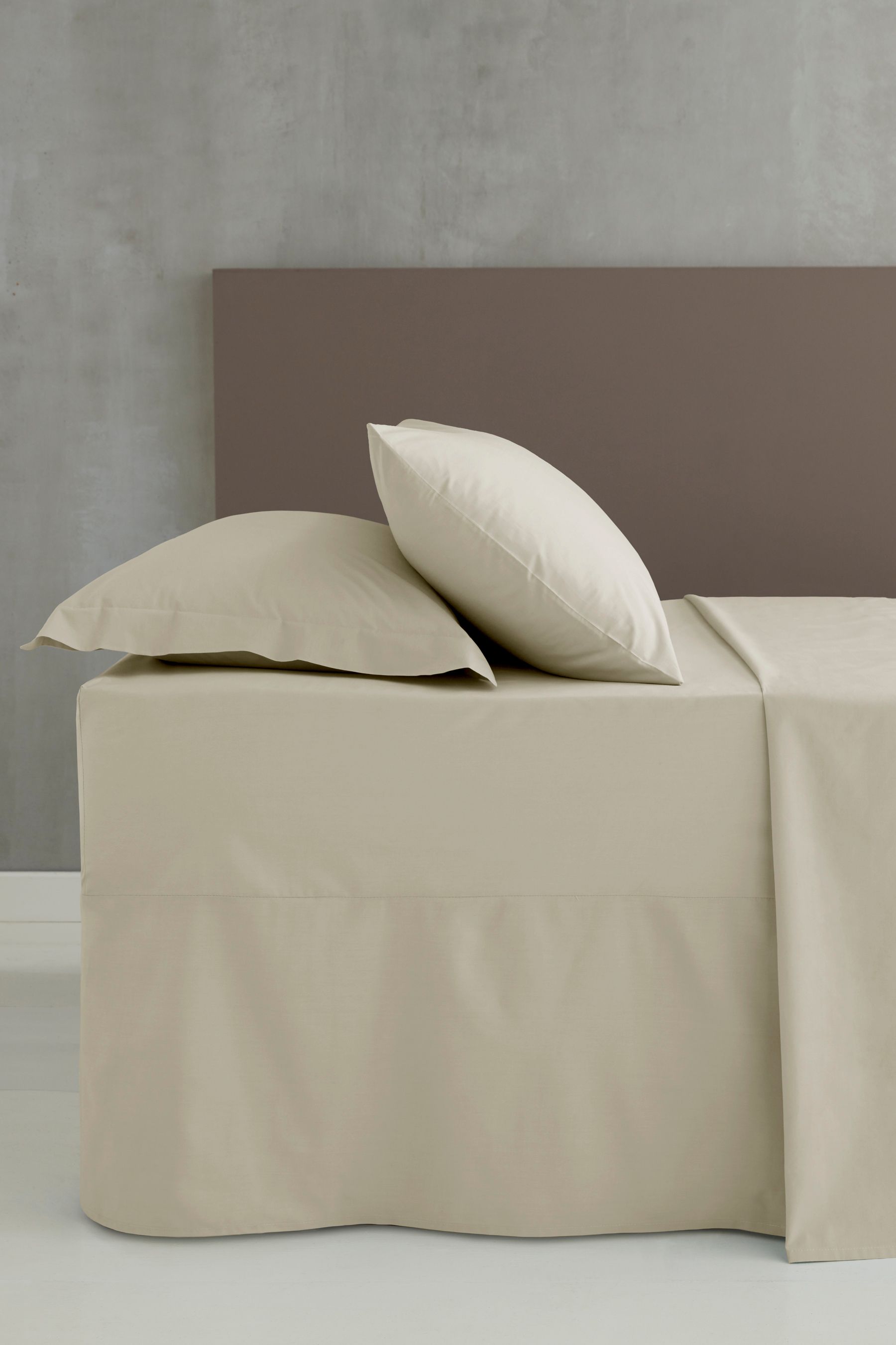 Buy Catherine Lansfield Set of 2 Cream Percale Pillowcases from the