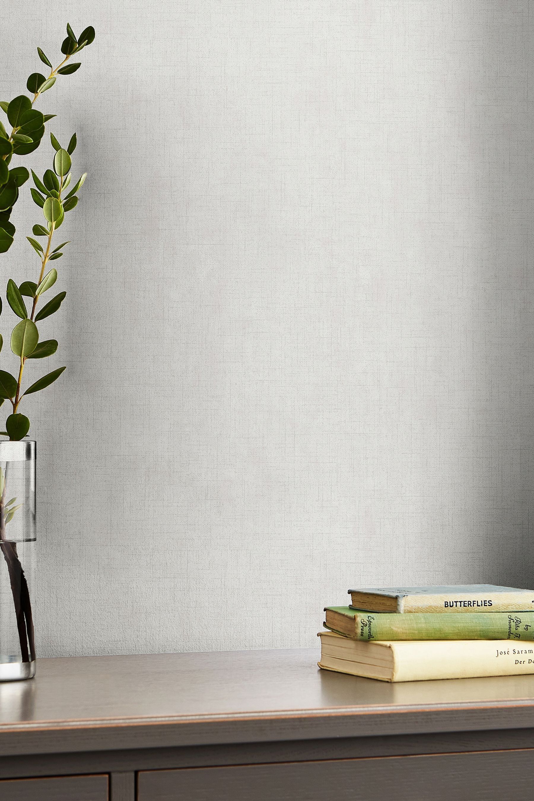 Buy Laura Ashley Pale Silver Plain Textured Wallpaper Wallpaper from