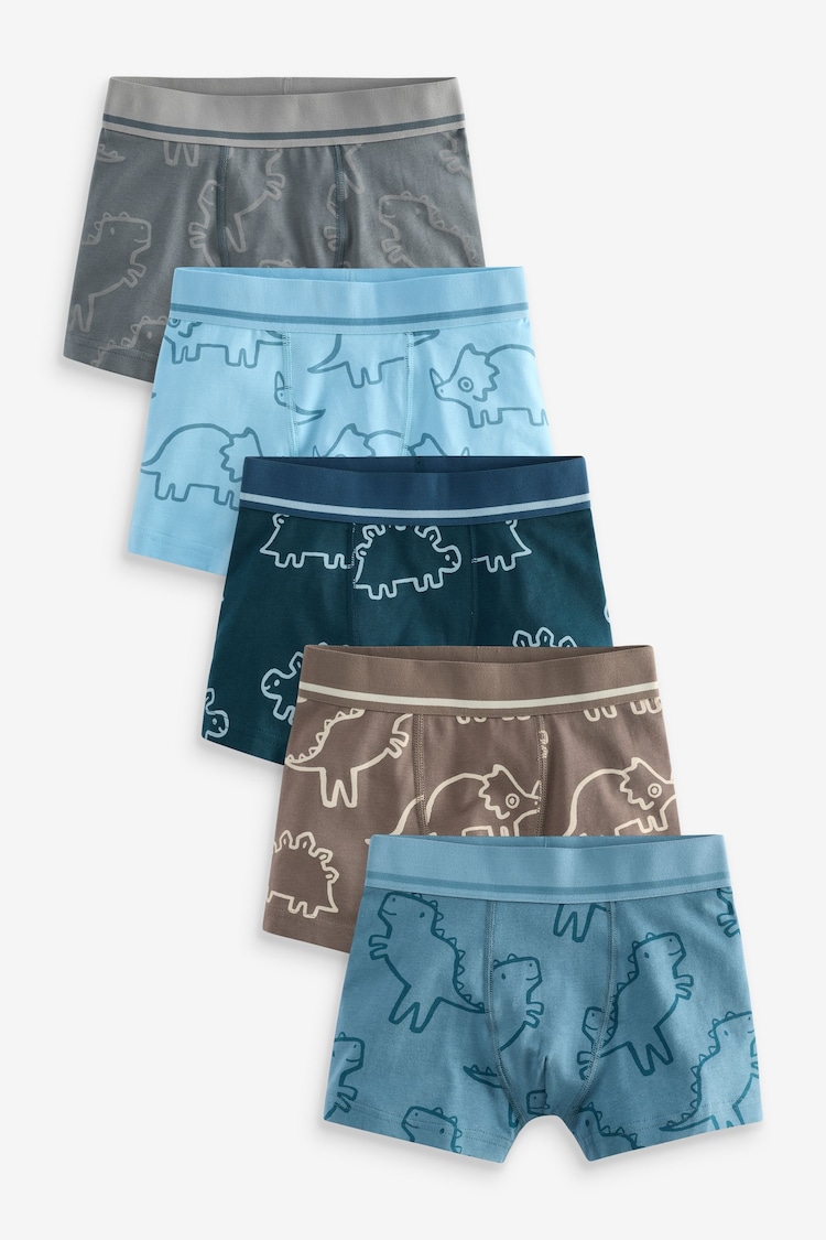 Linear Dino Print Trunks 5 Pack (1.5-16yrs) - Image 1 of 1 Linear Dino Print Trunks 5 Pack (1.5-16yrs) - Image 1 of 1