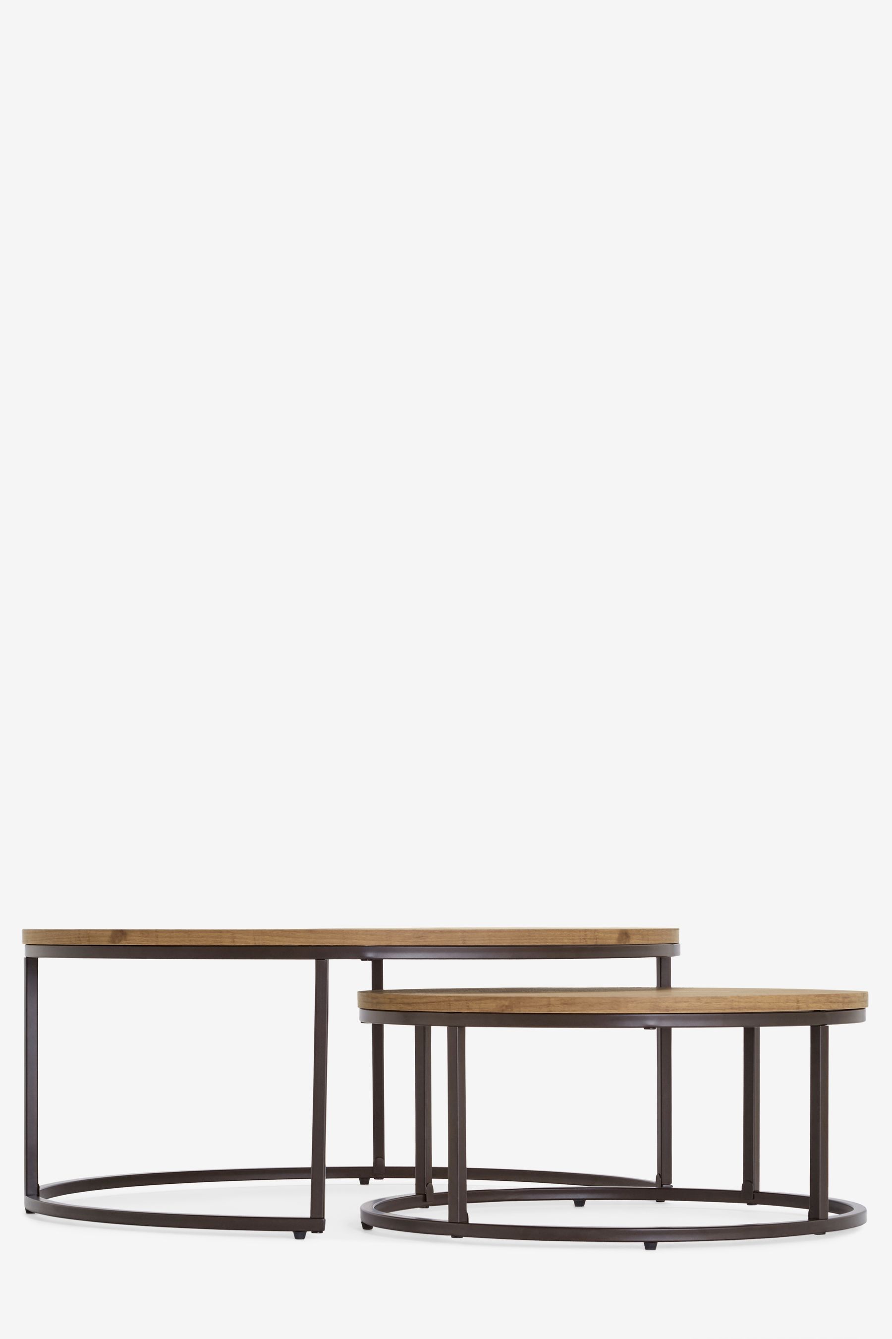Buy Dark Bronx Nest of 2, Round Coffee Table from the Next UK online shop