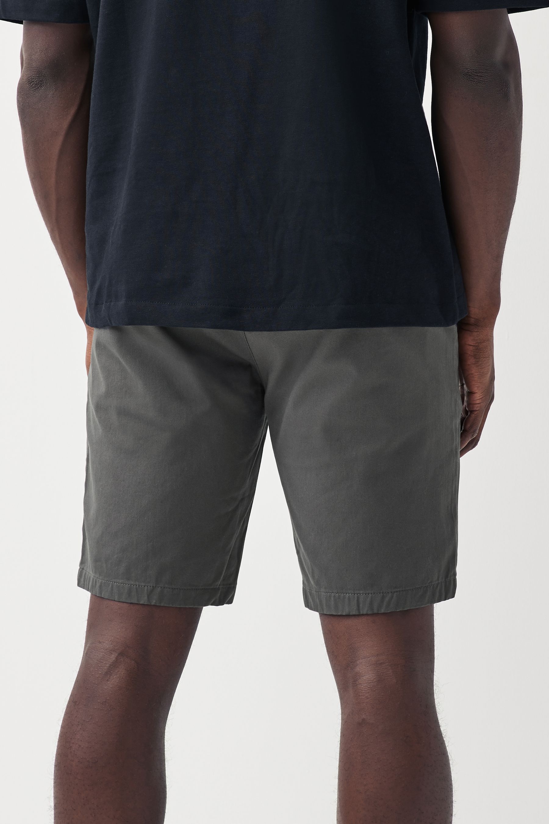 Buy Charcoal Grey Slim Fit Stretch Chinos Shorts from the Next UK ...