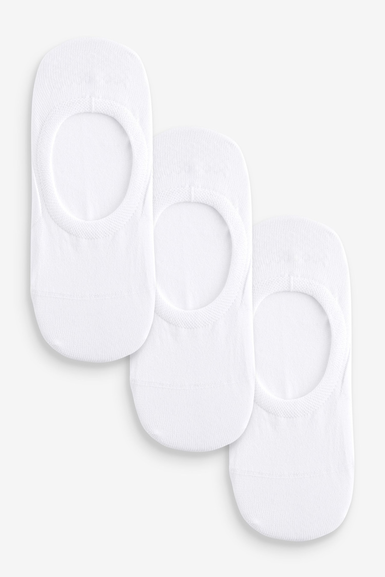White Invisible Trainer Socks 3 Pack - Image 1 of 1