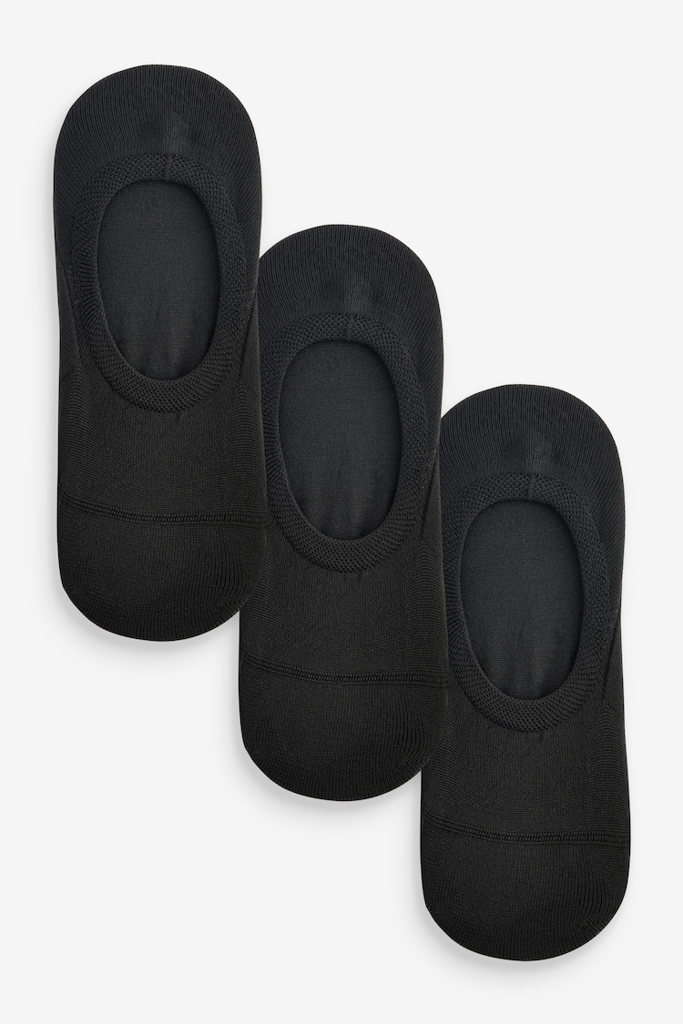 Black Invisible Trainer Socks 3 Pack - Image 1 of 1