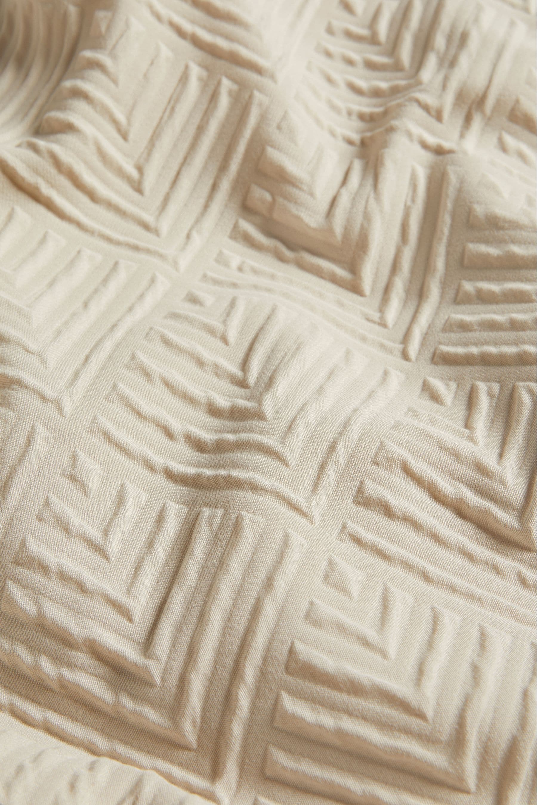Buy Embossed Geometric Duvet Cover And Pillowcase Set from Next Ireland