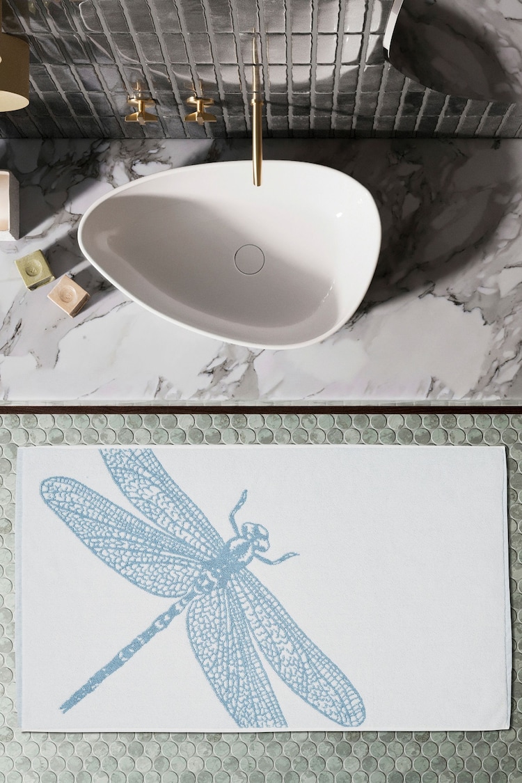 Ted Baker Denim 100% Cotton Dragonfly Bath Mat - Image 1 of 1
