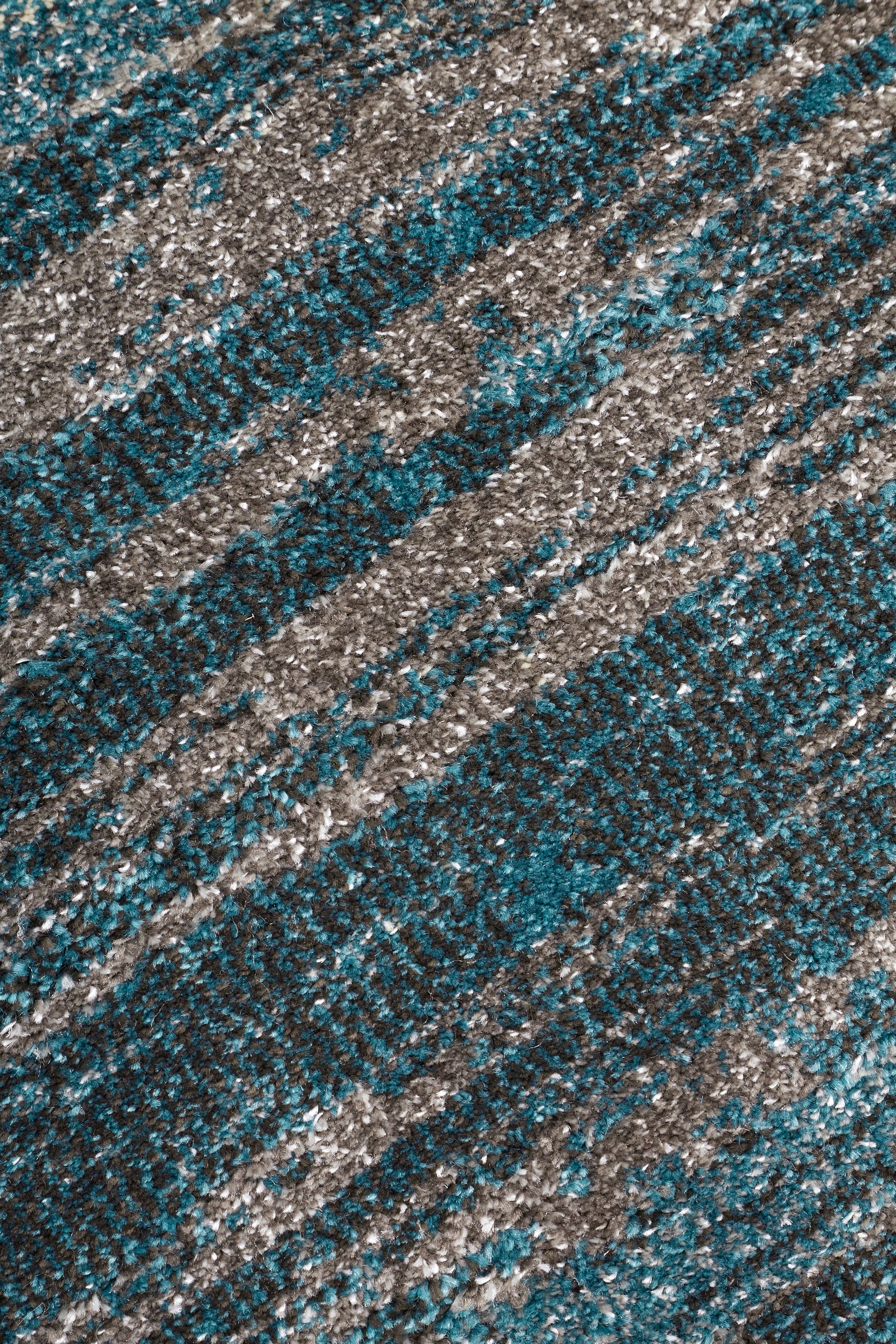 Buy Teal Blue Abstract Stripe Rug from the Next UK online shop