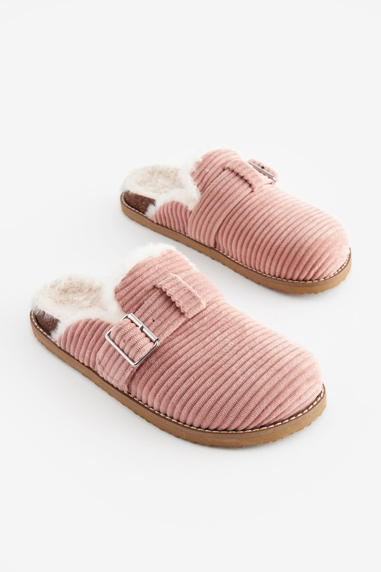 Pink Cord Buckle Mule Slippers - Image 1 of 1