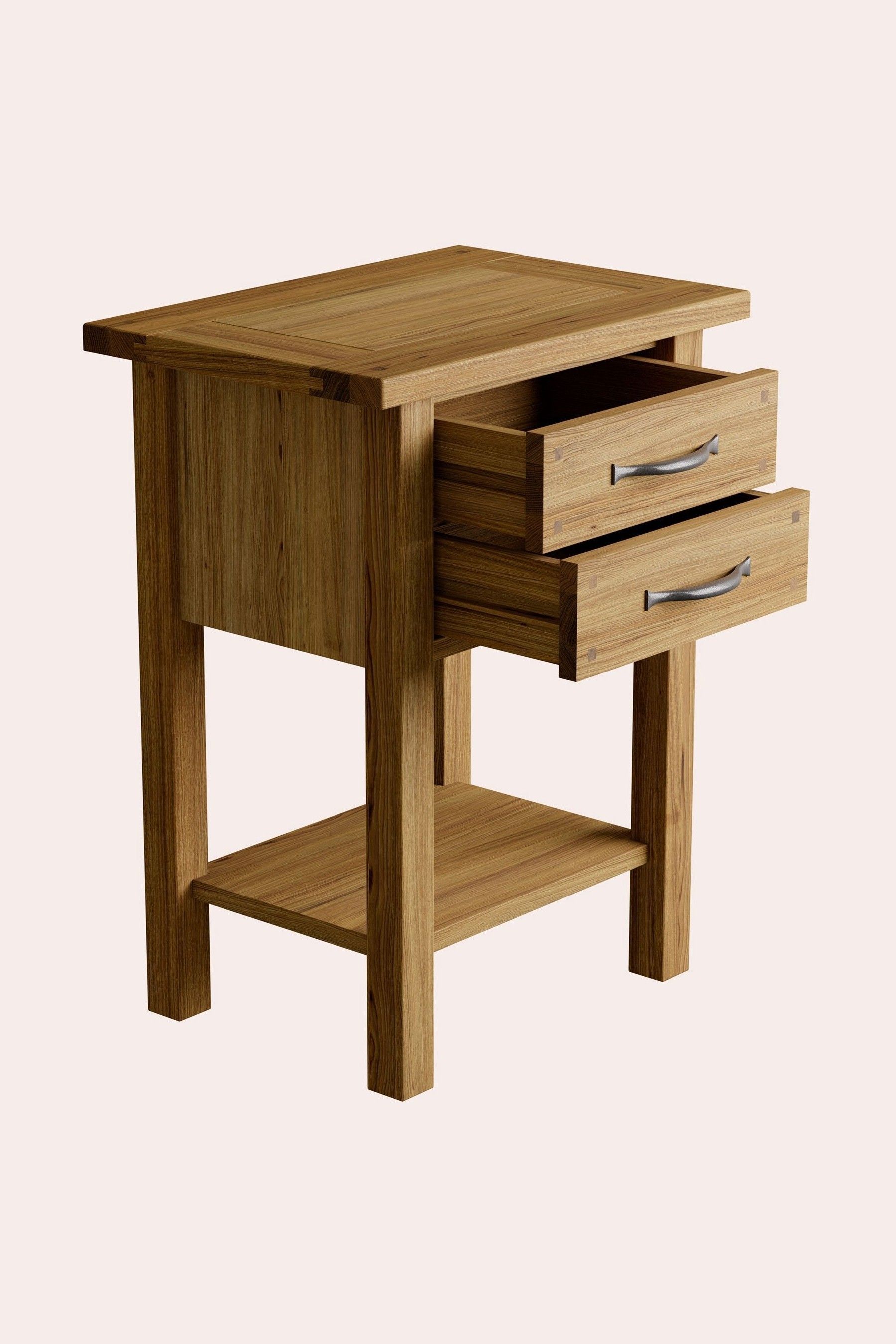 Buy Laura Ashley Oak Milton 2 Drawer Side Table from the Next UK online