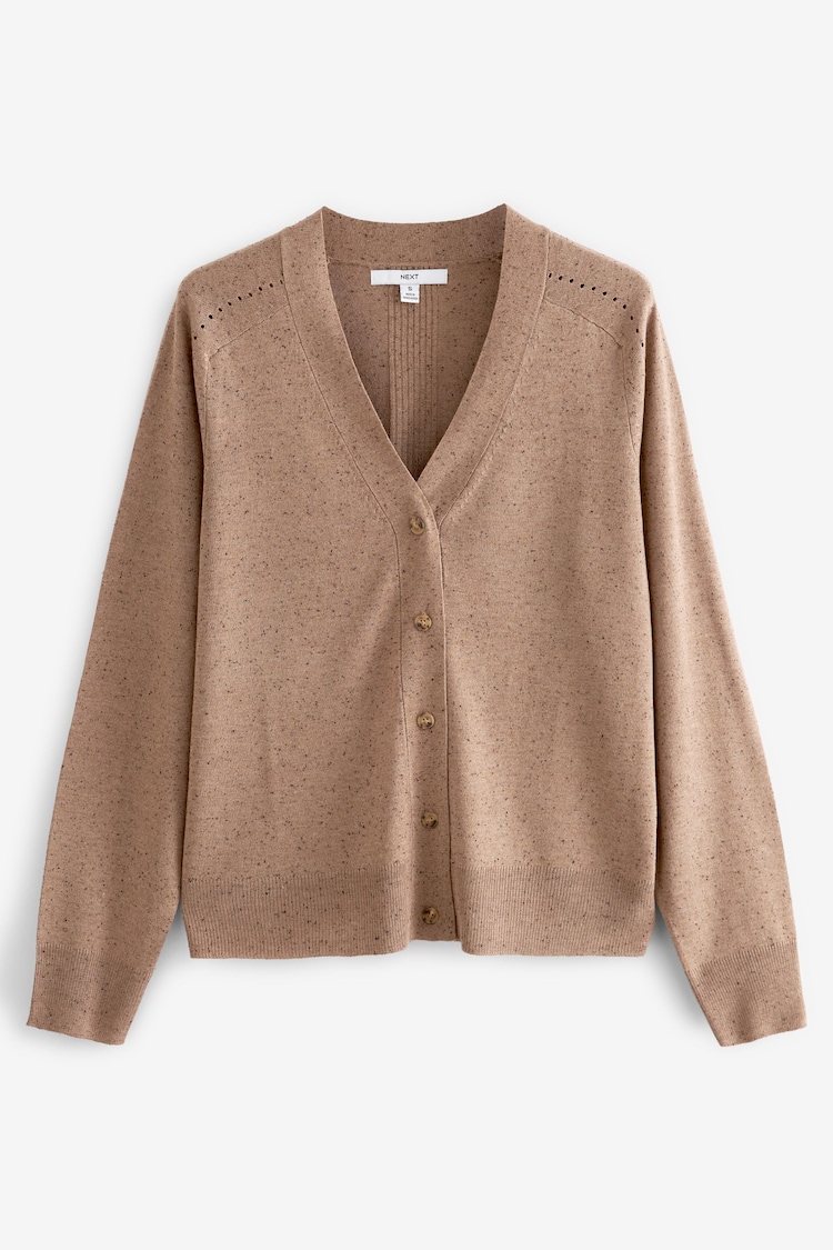 Camel Soft Touch Button Up Knitted Cardigan - Image 1 of 1