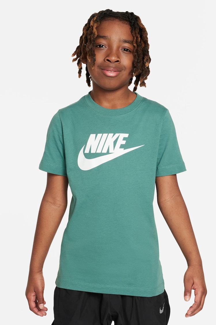 Nike Khaki Green Futura Icon T-Shirt - Image 1 of 1 Nike Khaki Green Futura Icon T-Shirt - Image 1 of 1