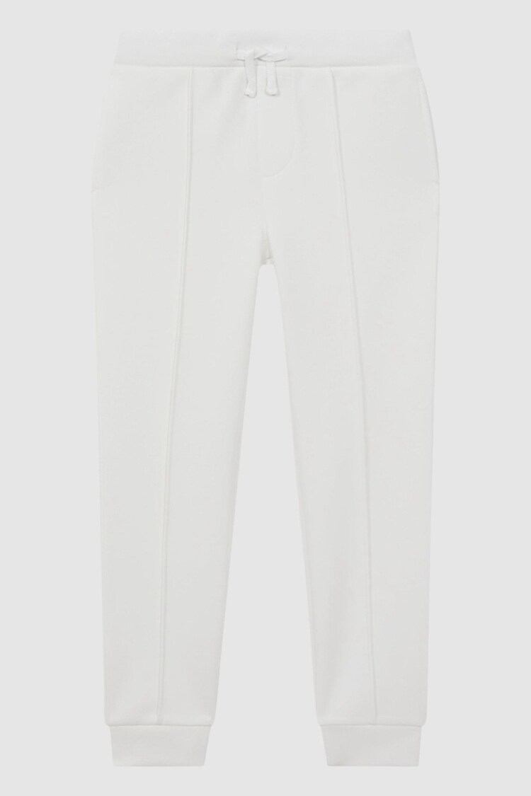 Reiss White Premier 9-14 yrs Drawstring Jersey Joggers - Image 1 of 1