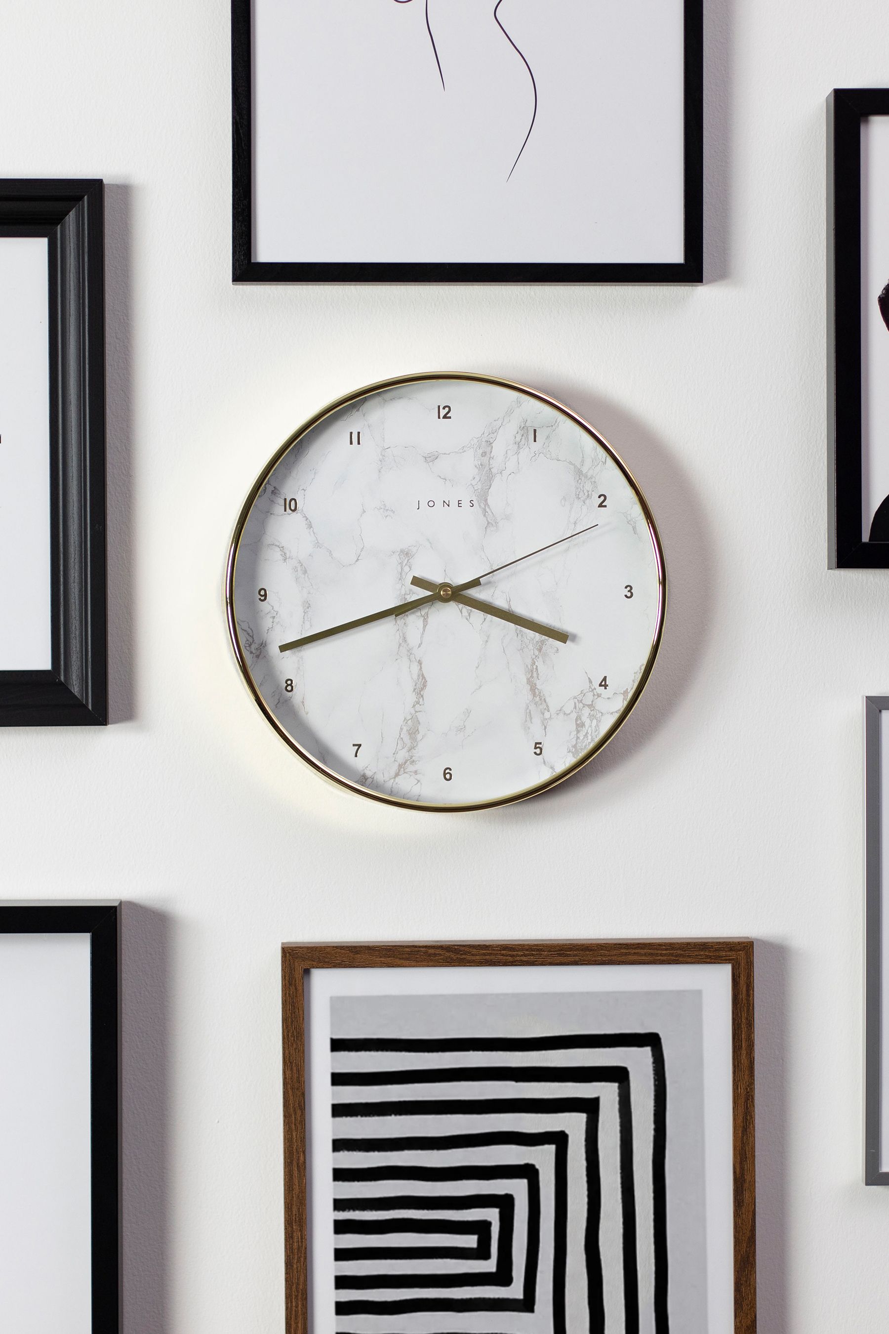 Buy Jones Clocks Gold Penny Gold Marble Dial Wall Clock from the Next