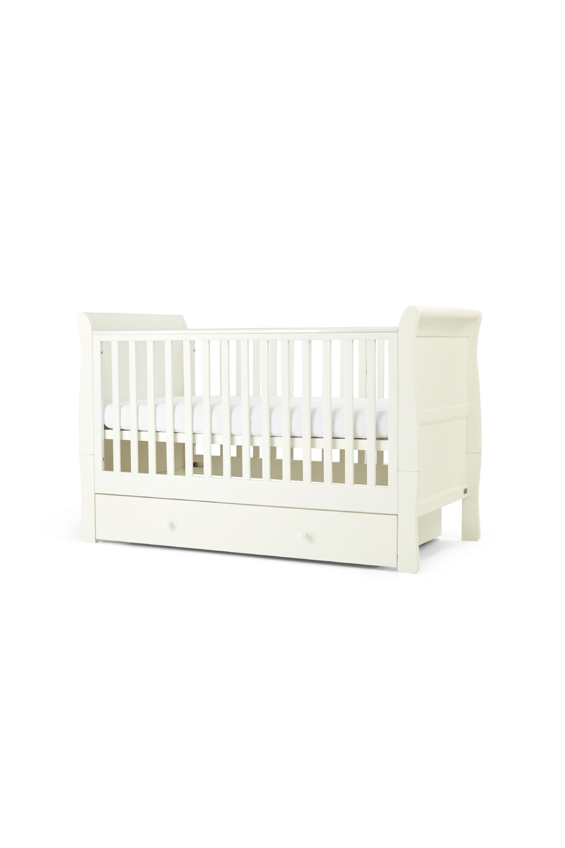 Buy Mamas & Papas White Mia 3 Piece Furniture Cot Bed Range from the