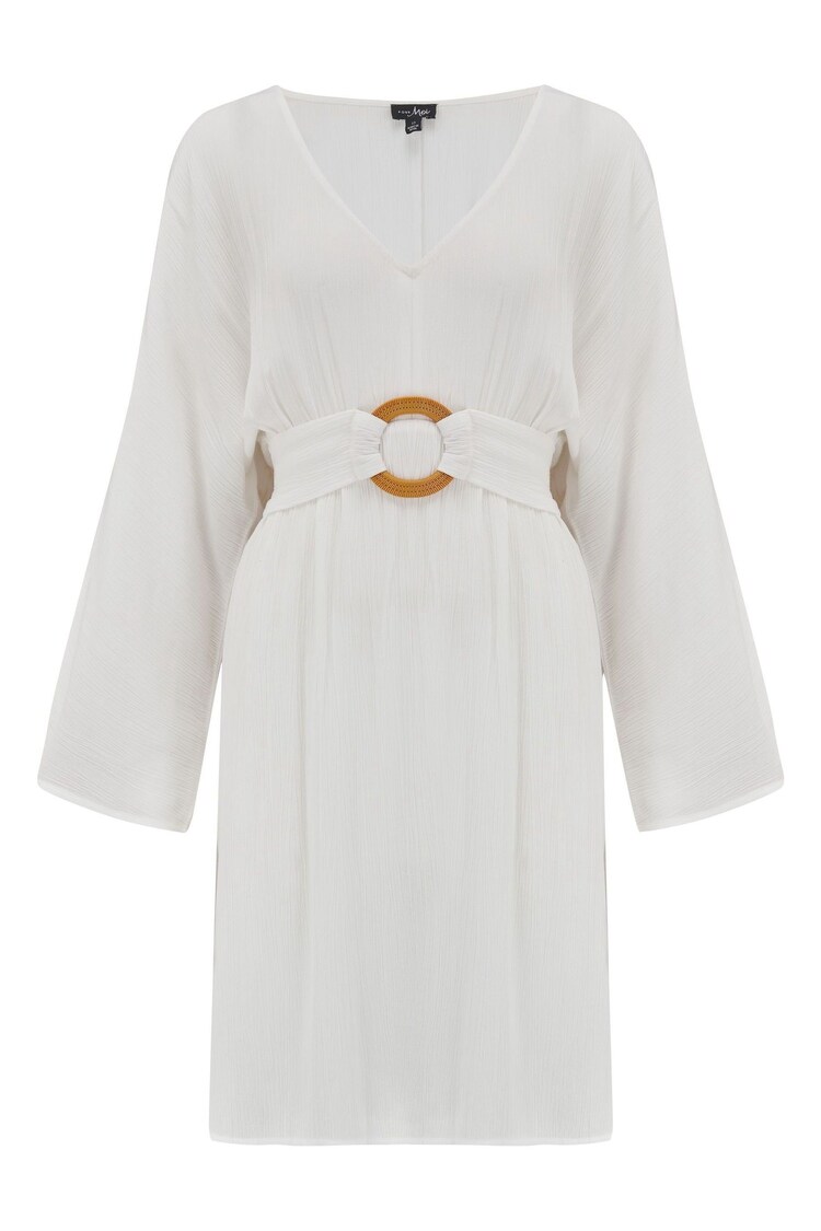 Pour Moi White Crinkle O Ring Woven Beach Cover-Up - Image 1 of 1
