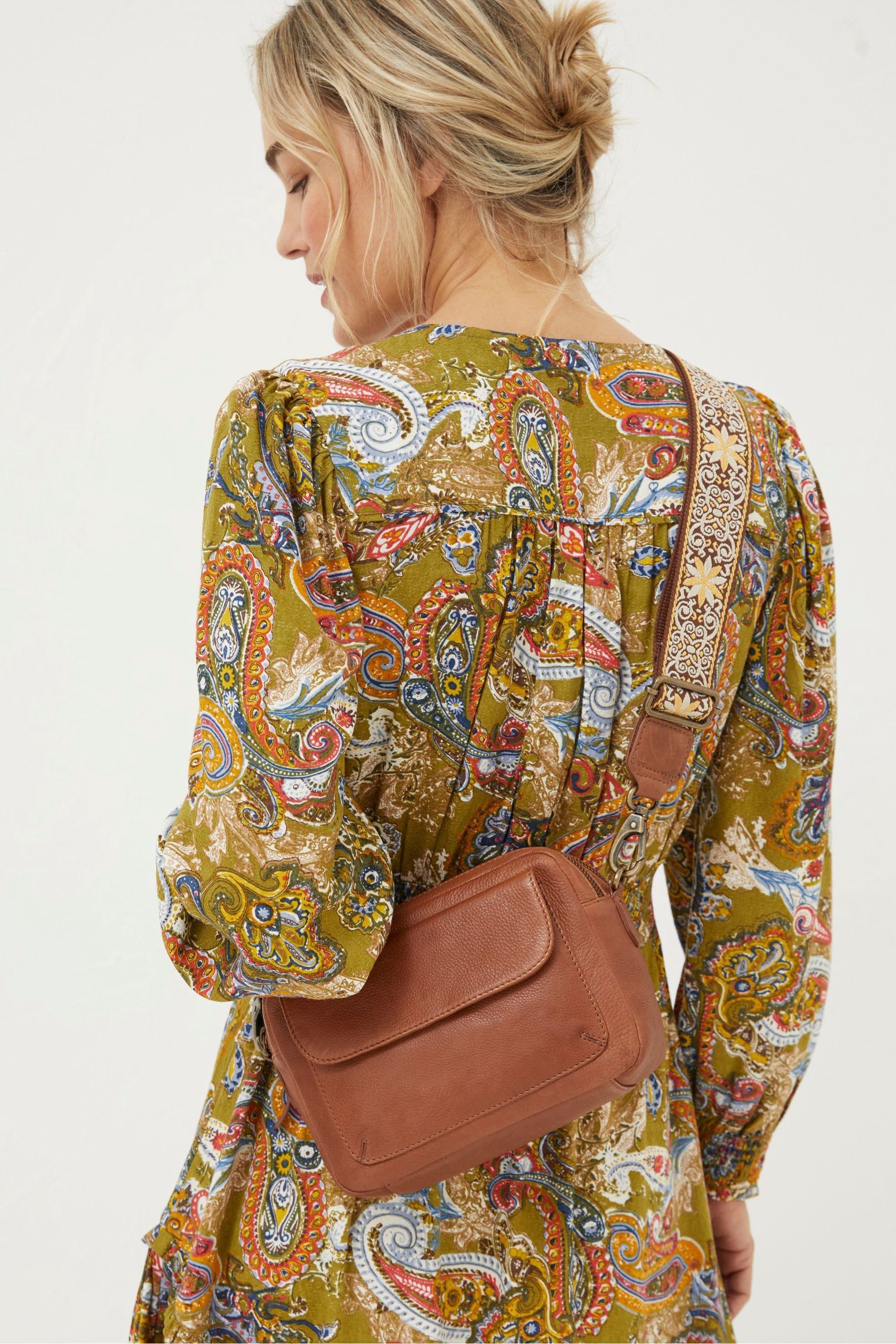 Buy FatFace Natural The Oslo Camera Bag Ornate Strap from the Next UK