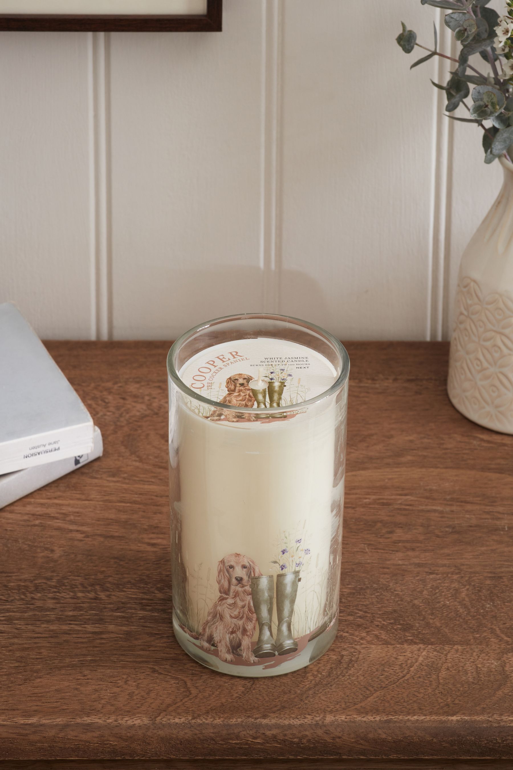 Buy Cream Cooper the Cocker Spaniel White Jasmine Scented Candle from