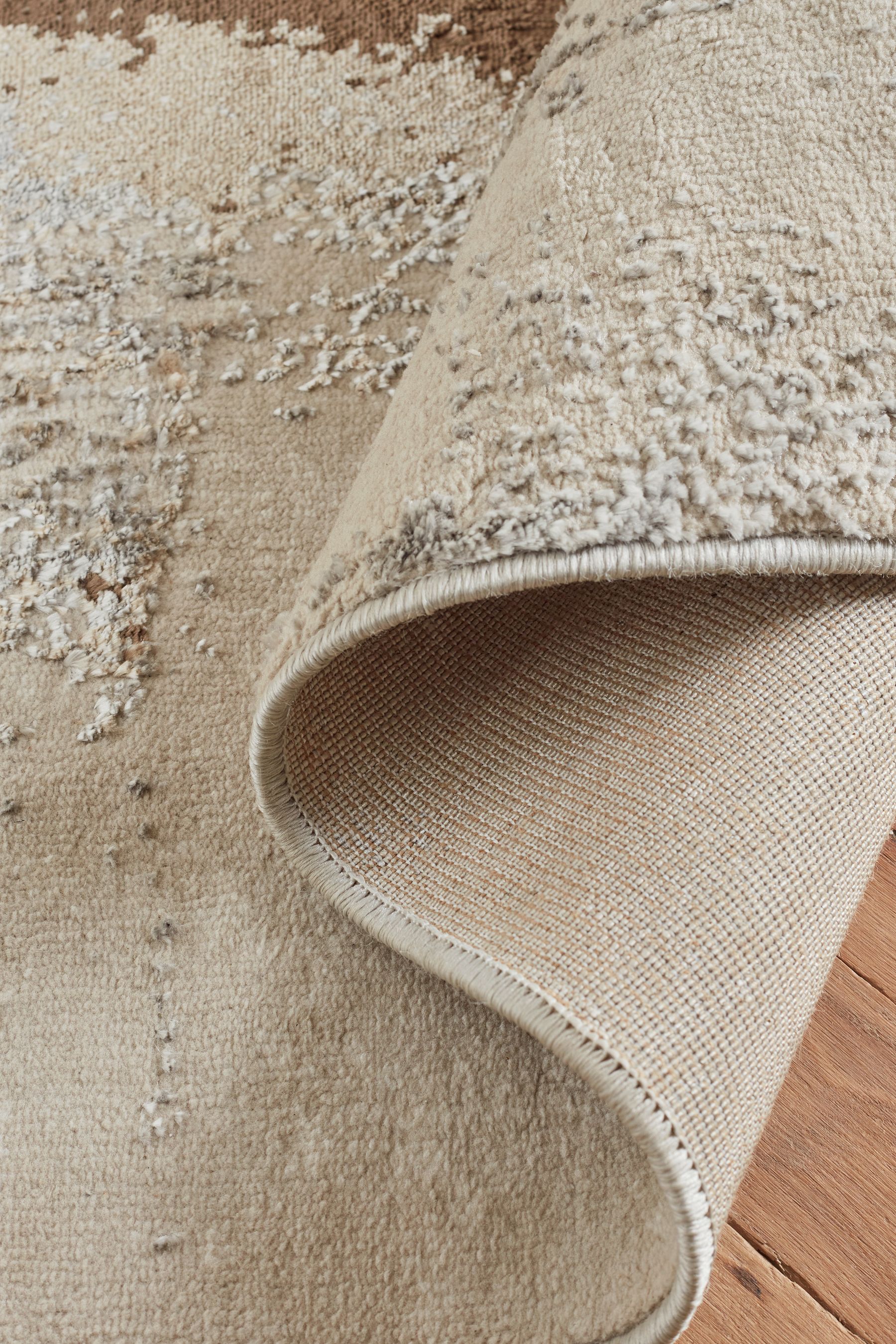 Buy Champagne Valencia Elena High Shine Abstract Rug from Next Bahrain