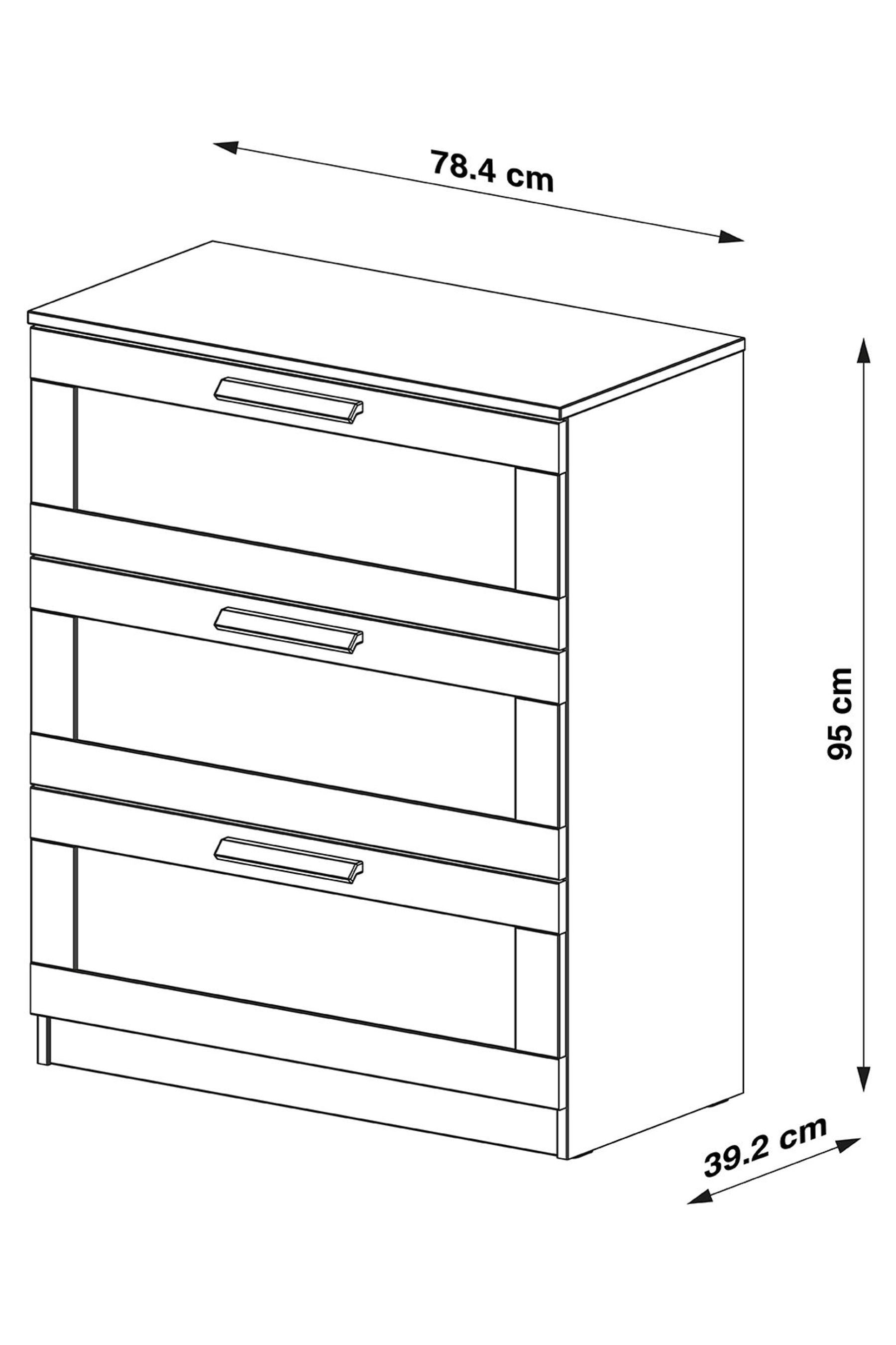 Buy Black Flynn 3 Drawer Chest of Drawers from the Next UK online shop