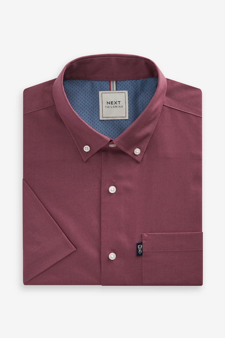 Rose Damas - Ajustement régulier - Chemise Oxford à manches courtes Easy Iron Button Down - Image 1 of 1