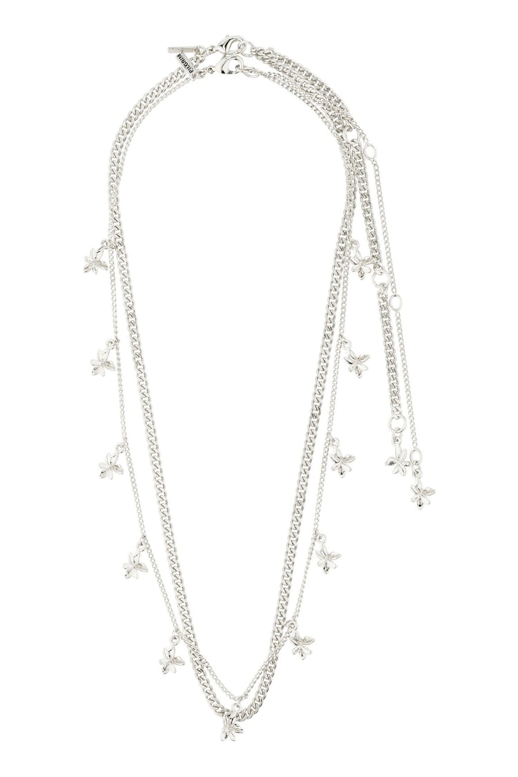 PILGRIM Silver RIKO Necklaces 2-in-1 Set with Flower Pendants - Image 1 of 1