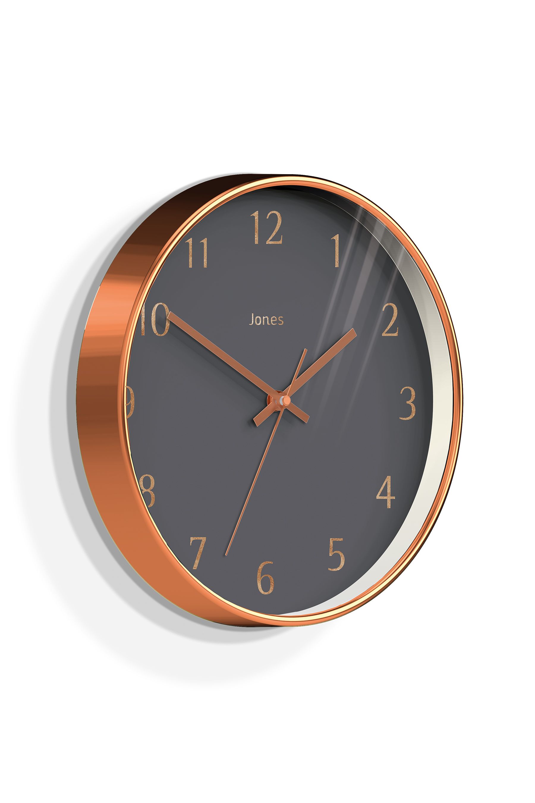 Buy Jones Clocks Copper Penny Copper/Grey Dial Wall Clock from the Next