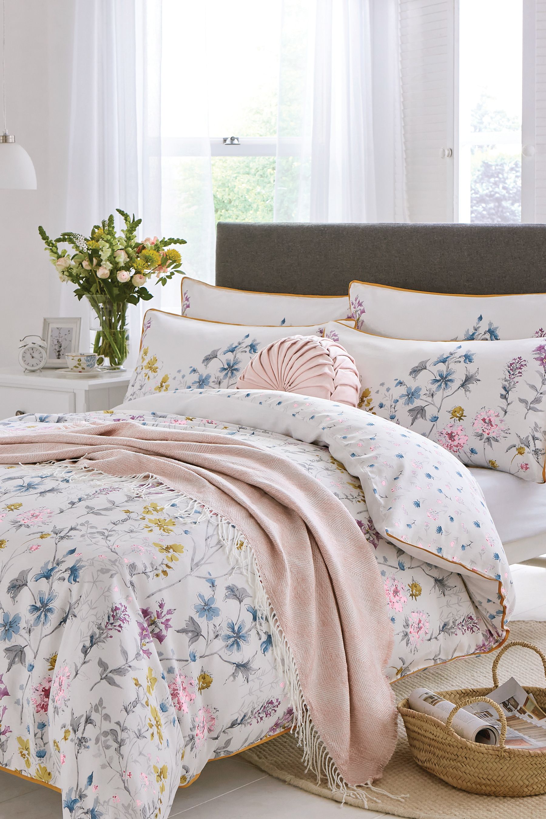 Buy Laura Ashley Set of 2 White Wild Meadow Pillowcases from Next Ireland