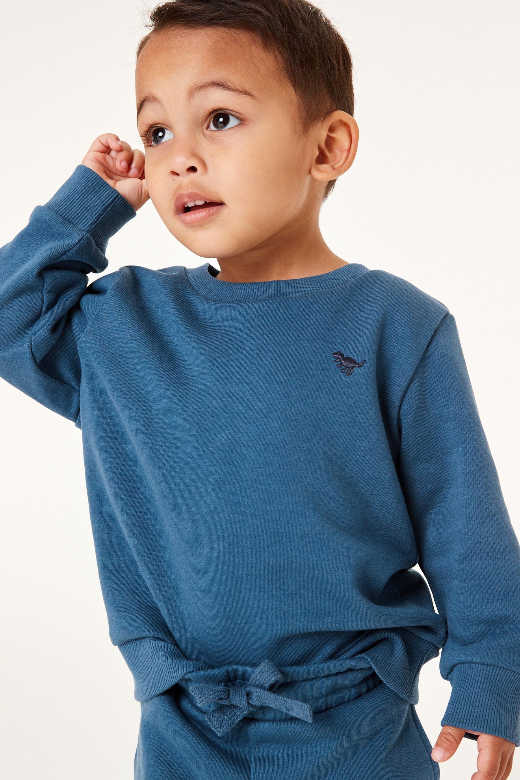 Buy Blue Mid Jersey Sweatshirt And Joggers Set (3mths-7yrs) from the ...