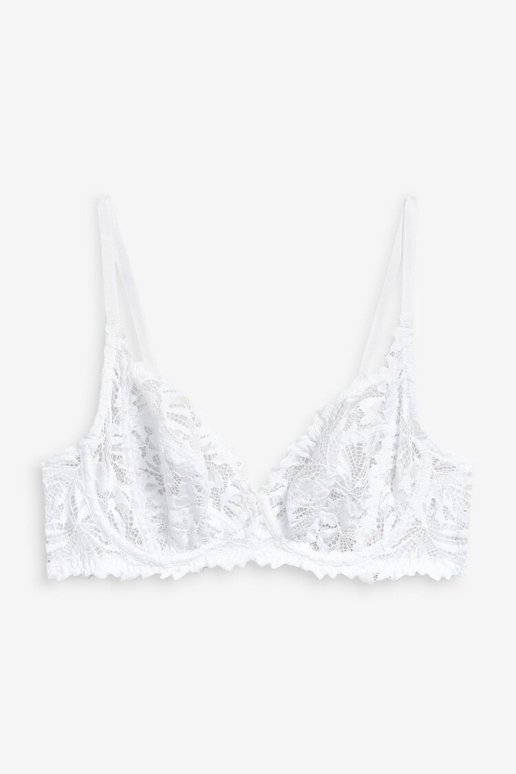 White Non Pad Full Cup A-E Lace Ultimate Comfort Bra - Image 1 of 1