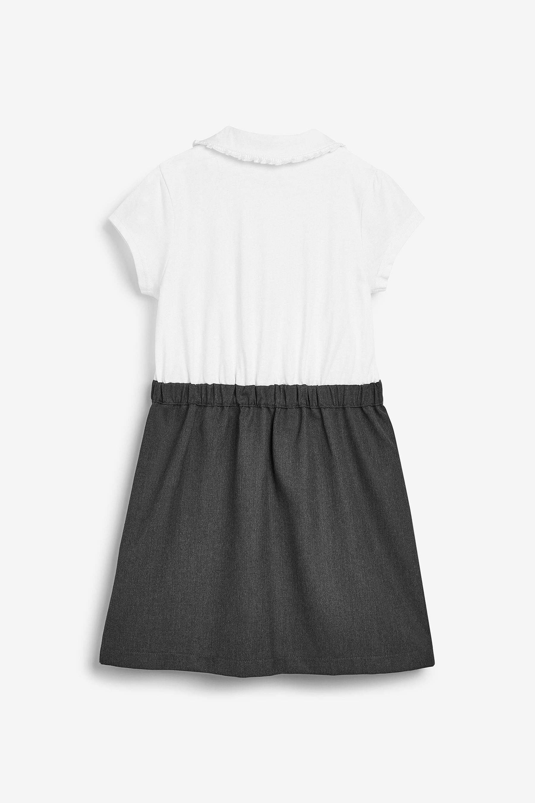 Buy Grey 2-In-1 Short Sleeve School Pinafore Dress (3-14yrs) from the ...