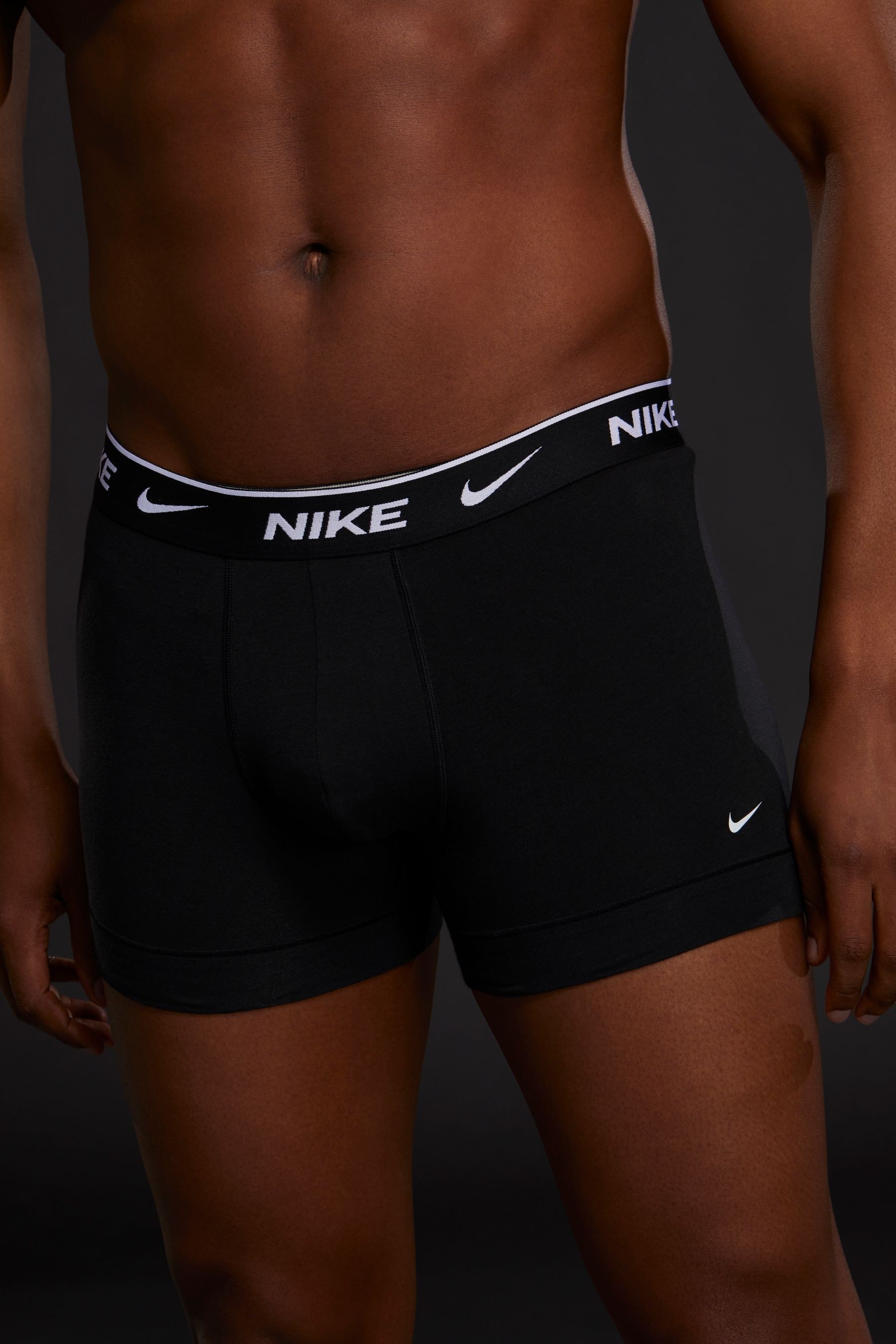 Buy Nike Black Everyday Cotton Stretch Trunks 3 Pack from the Next UK ...
