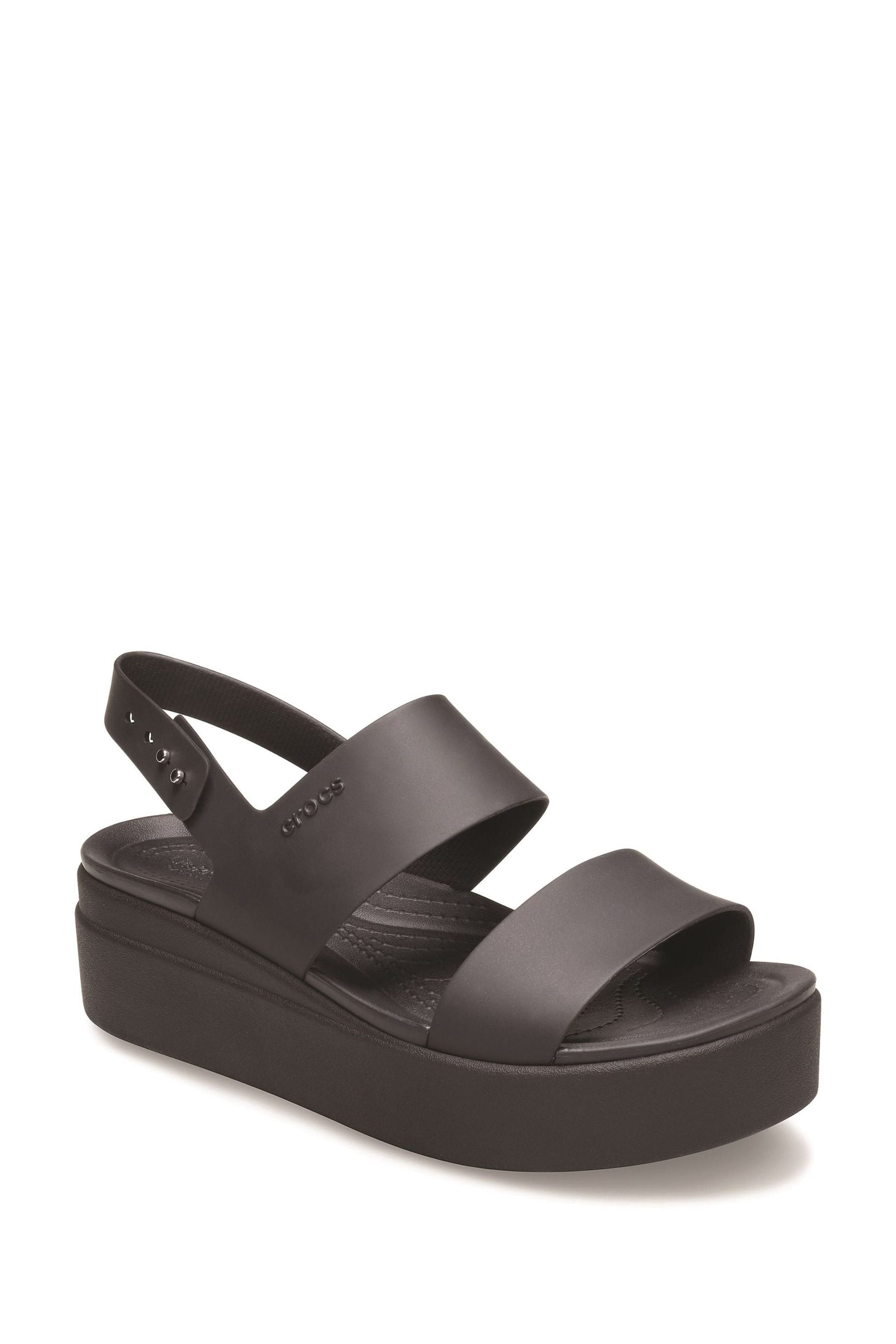 Buy Crocs™ Black Brooklyn Low Wedge Platform Sandals from the Next UK ...