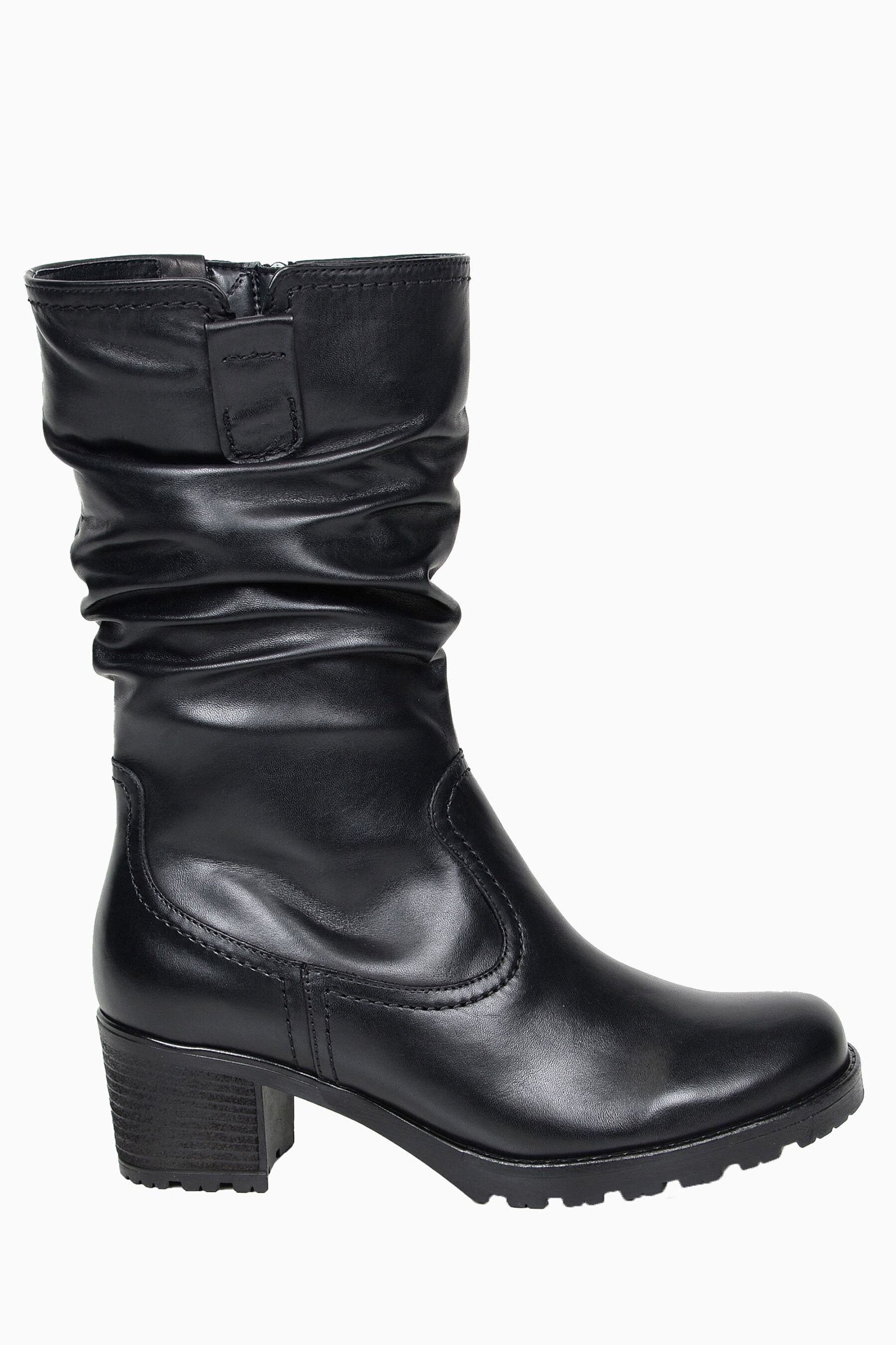 Buy Gabor Dunmow Black Leather Calf Length Fashion Boots from the Next ...
