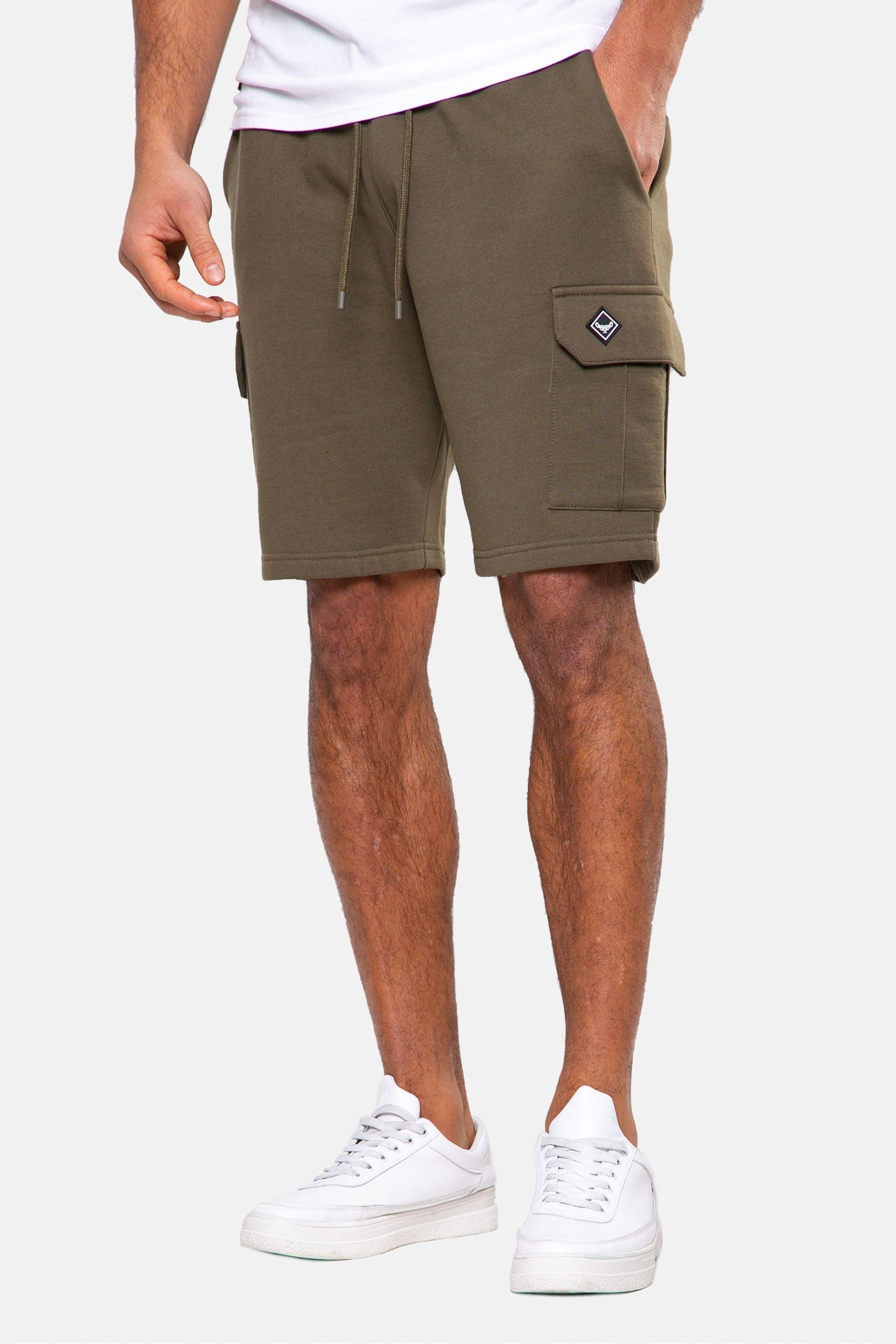 Buy Threadbare Khaki Fleece Cargo Shorts from the Next UK online shop