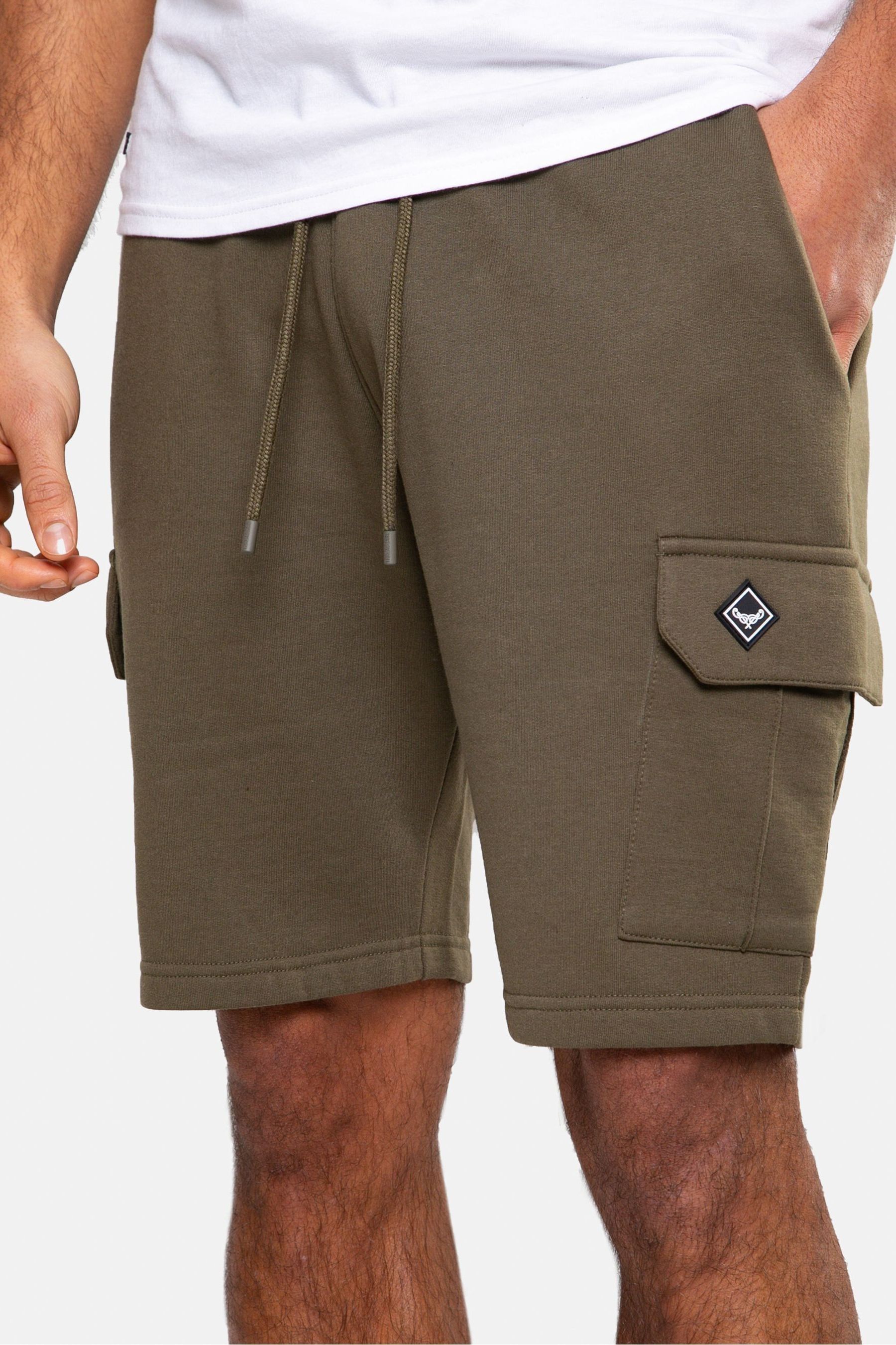 Buy Threadbare Khaki Fleece Cargo Shorts from the Next UK online shop