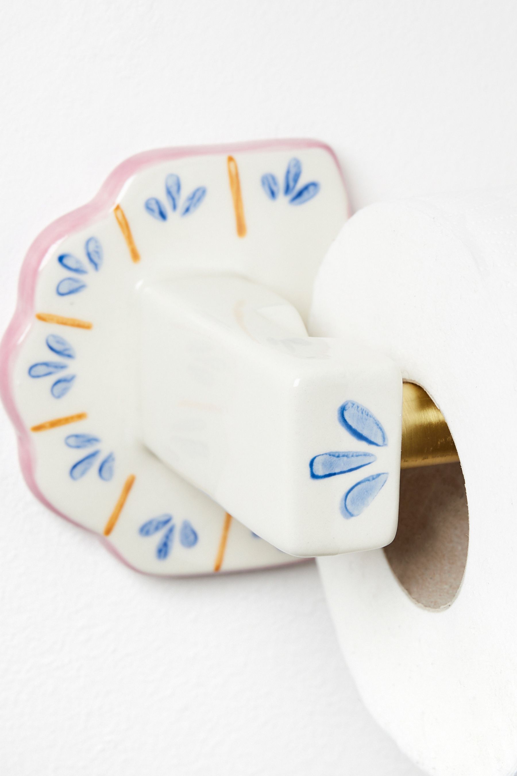 Buy Oliver Bonas Pink Ida Ceramic Toilet Roll Holder from the Next UK online shop