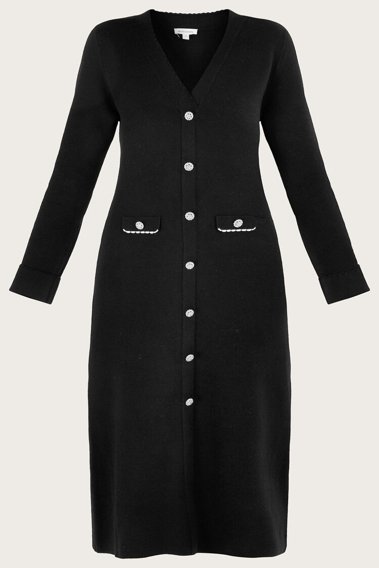 Monsoon Black Pocket Detail Knit Dress - Image 1 of 1